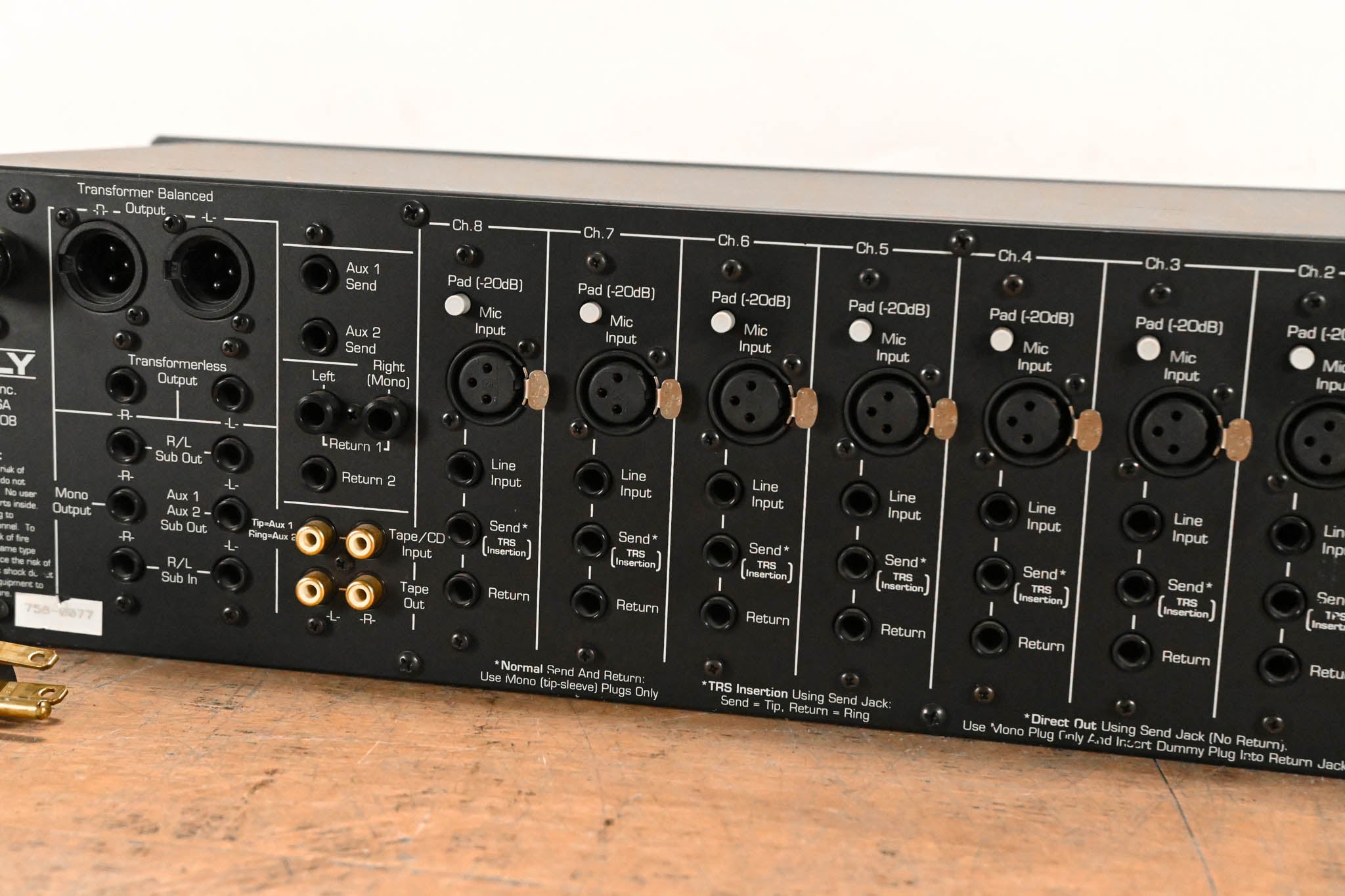 Ashly MX-508 8-Input Stereo Rack-Mountable Mic/Line Mixer
