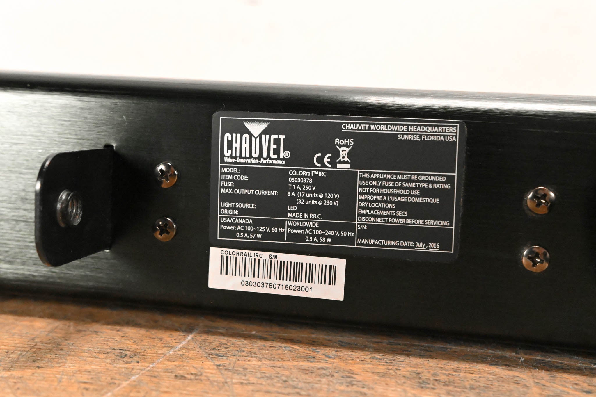 Chauvet COLORrail IRC 320x0.25W RGB LED Strip Light