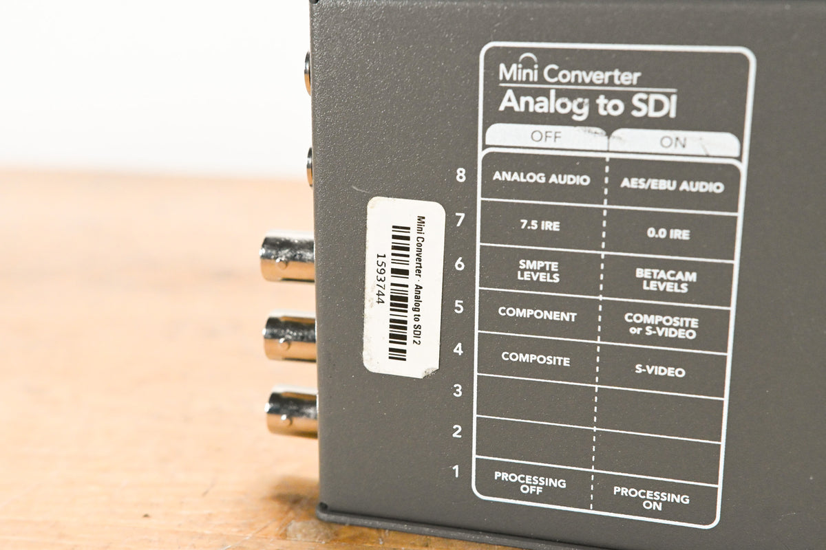 Blackmagic Design Mini Converter Analog to SDI (NO POWER SUPPLY)