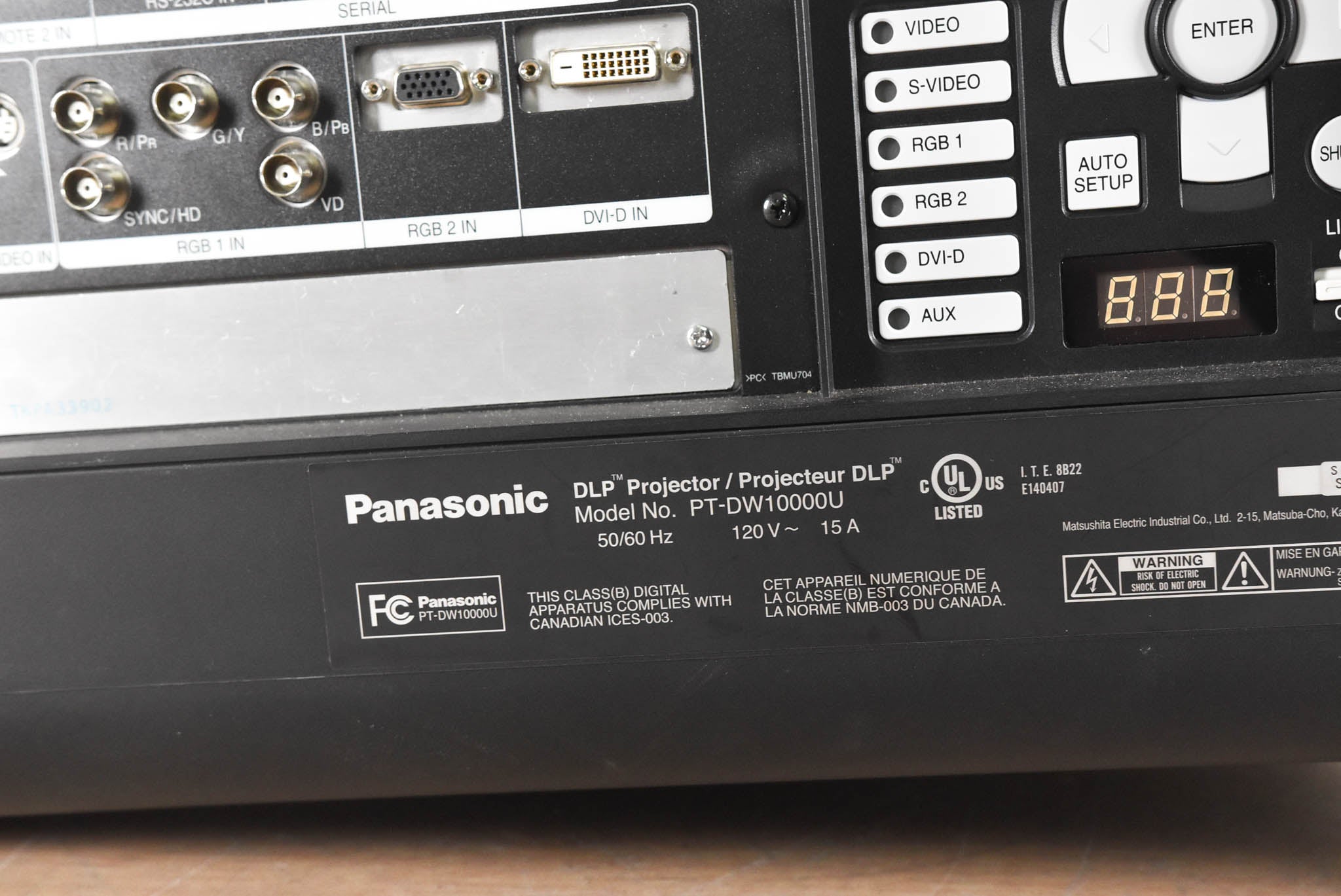 Panasonic PT-DW10000U 1080P Large Venue DLP Projector