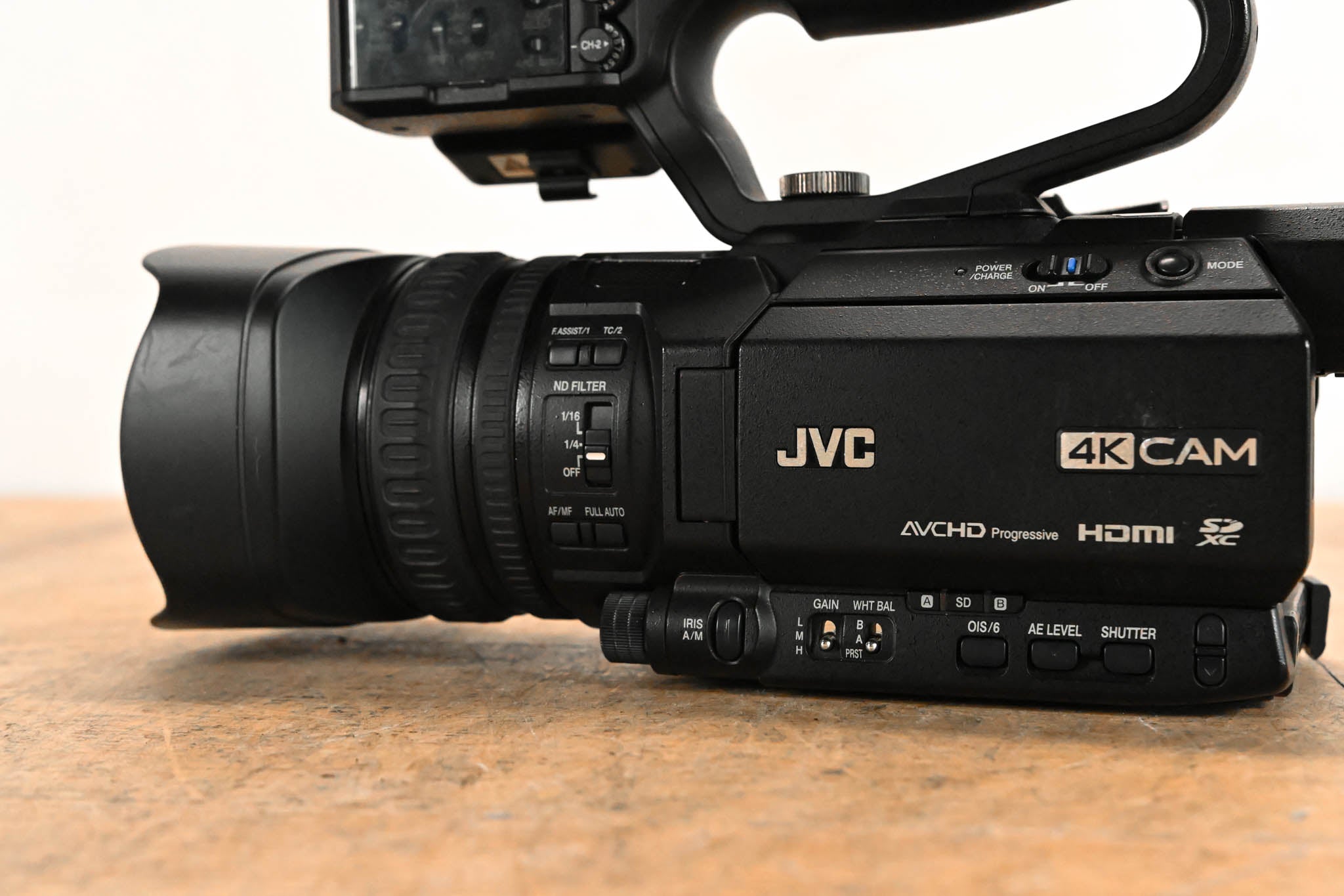 JVC GY-HM200U 4KCAM Compact Handheld Streaming Camcorder