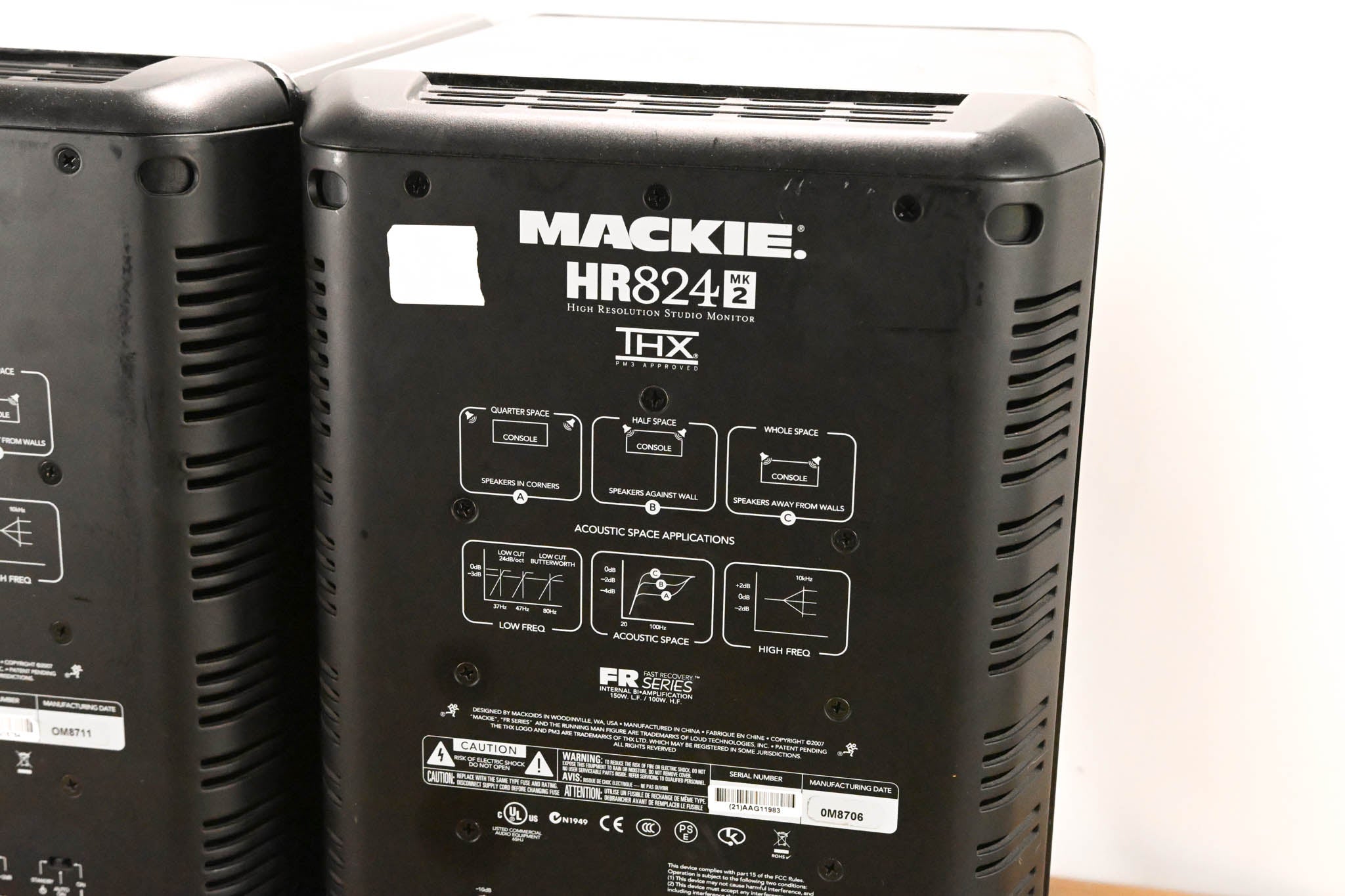 Mackie HR824 MK2 8" 2 Way Active Studio Monitor (PAIR)