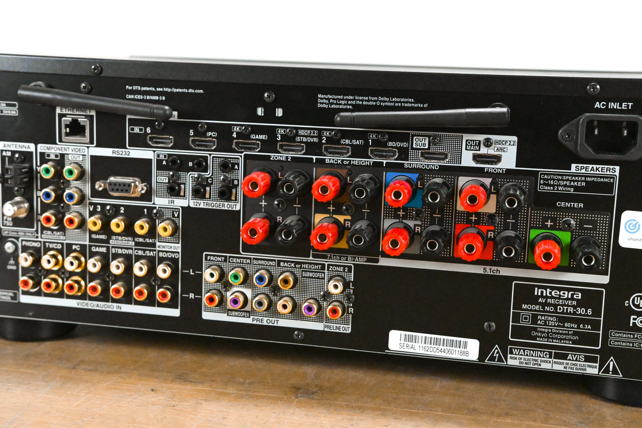 Integra DTR-30.6 7.2-Channel Network A/V Receiver