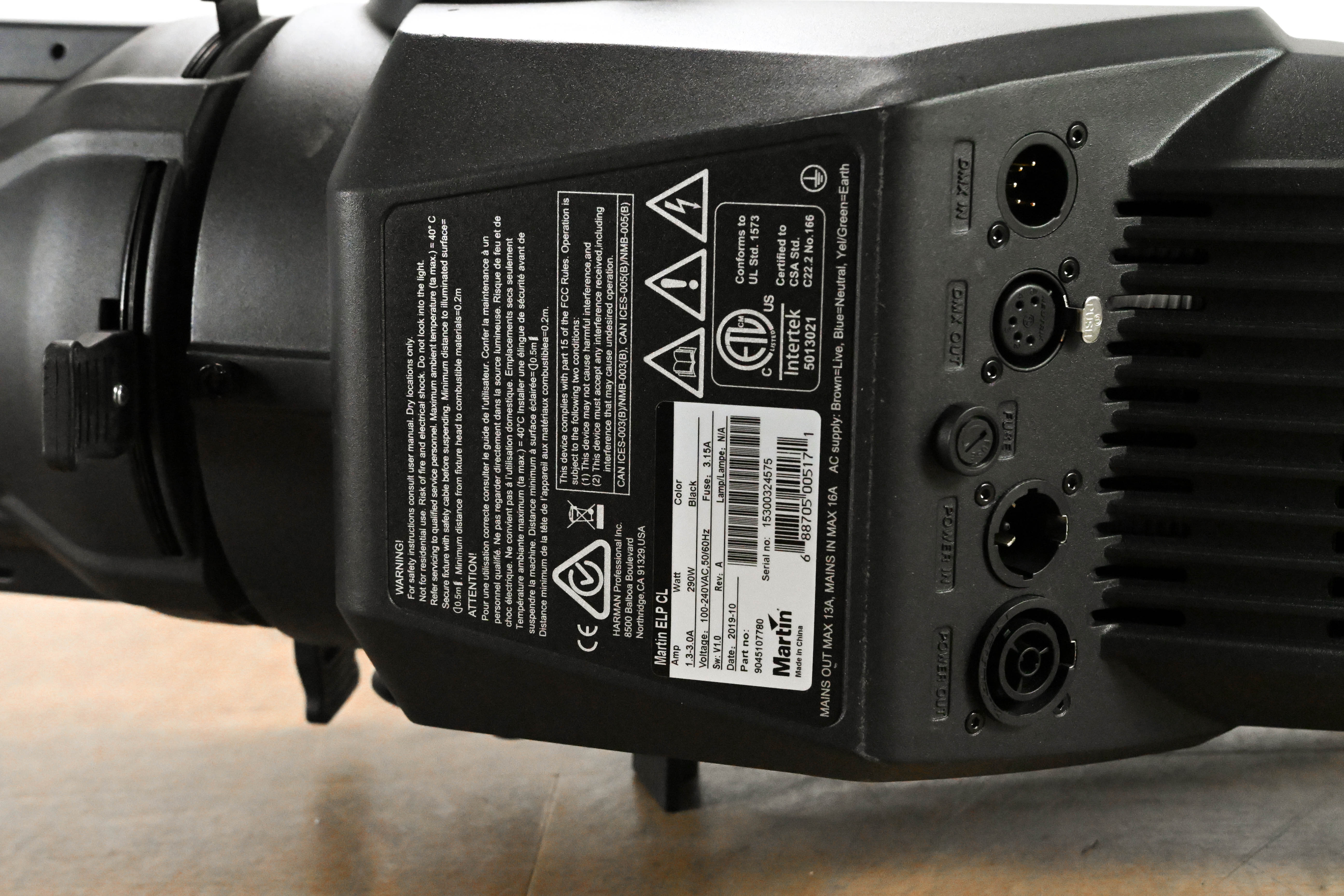 Martin ELP CL Color LED Ellipsoidal Light w/ ETC 10 Degree Lens Tube