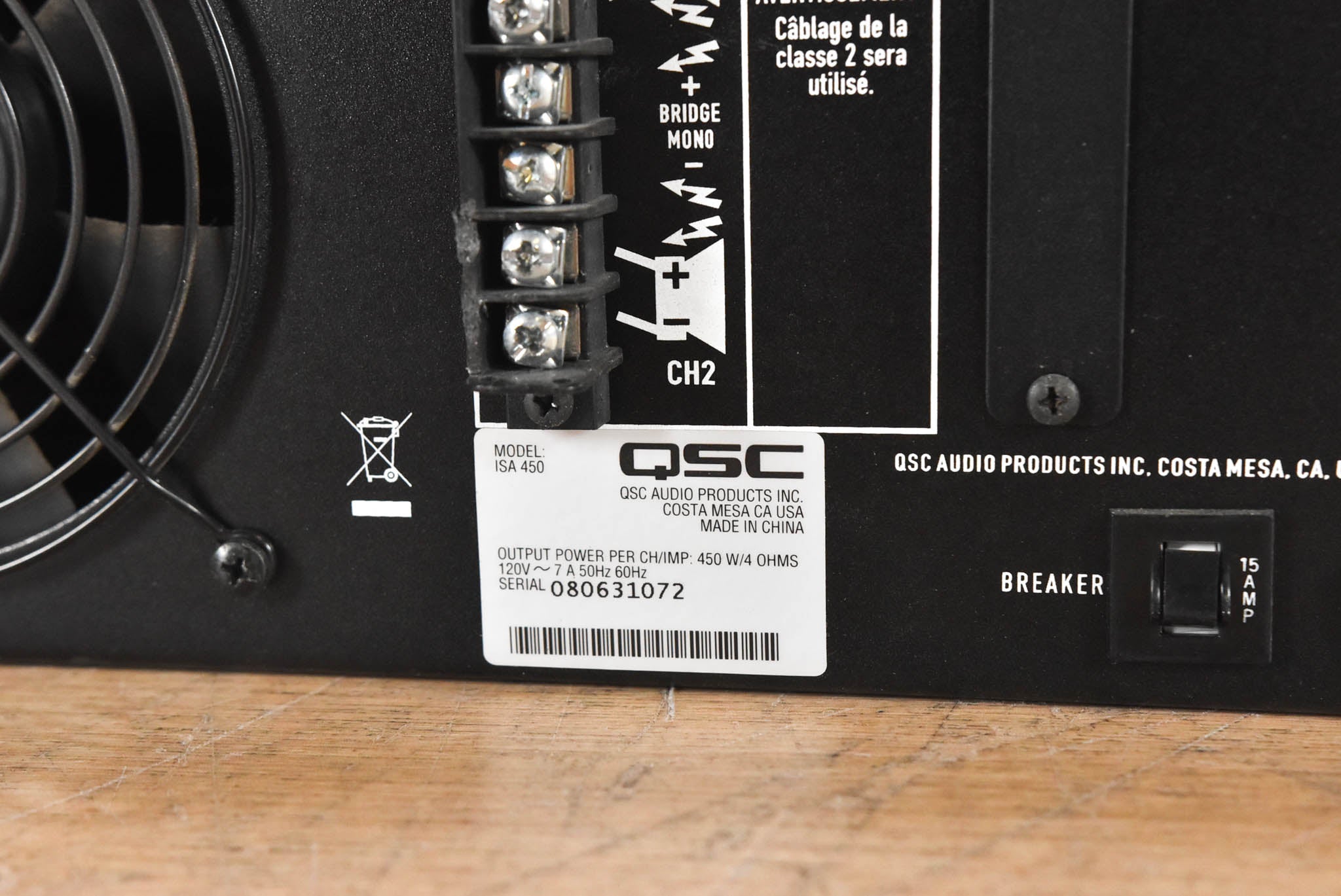 QSC ISA450 Two-Channel Commercial Power Amplifier