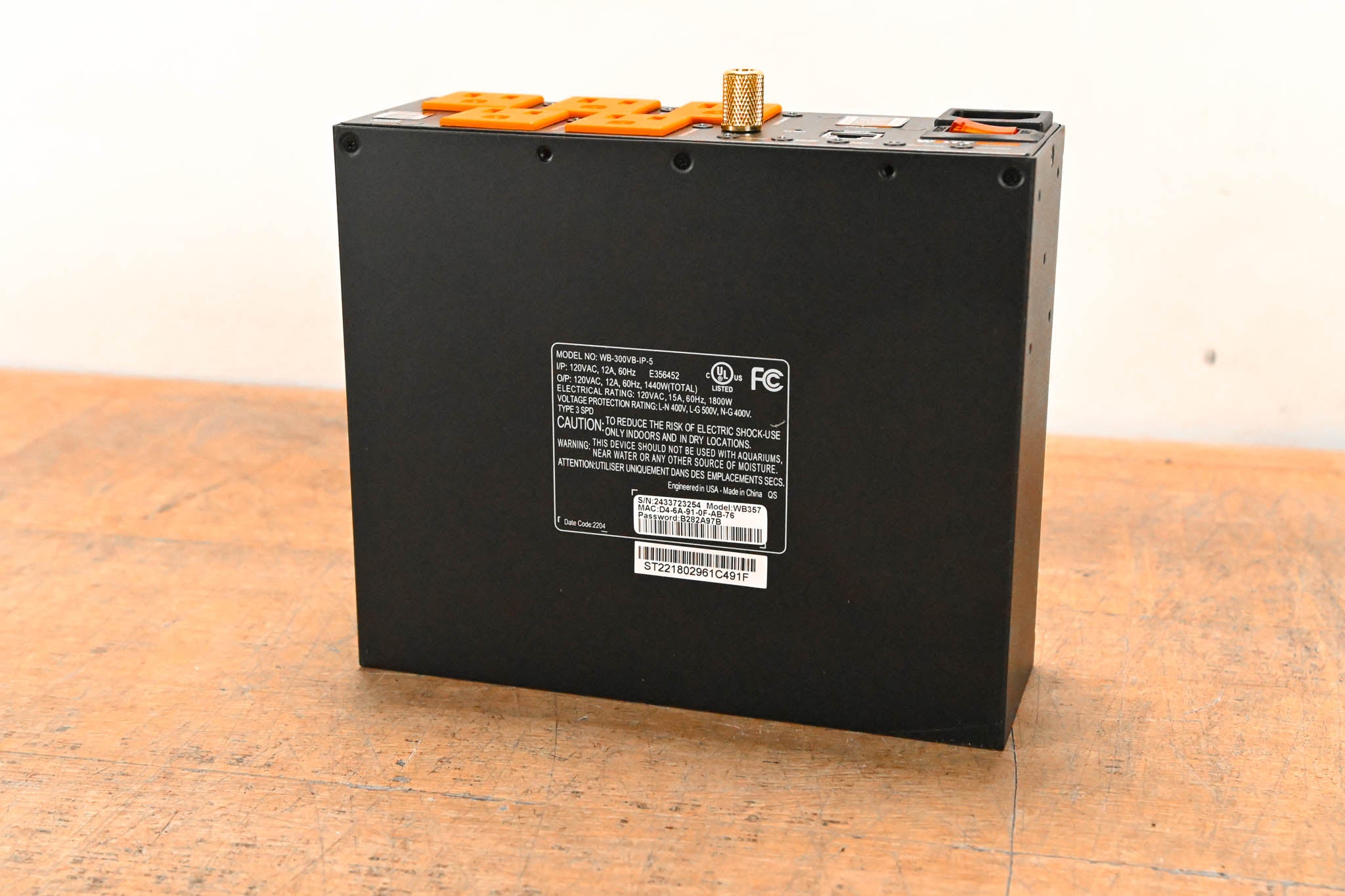 WattBox WB-300VB-IP-5 IP Power Conditioner WB357 - 5 Outlets