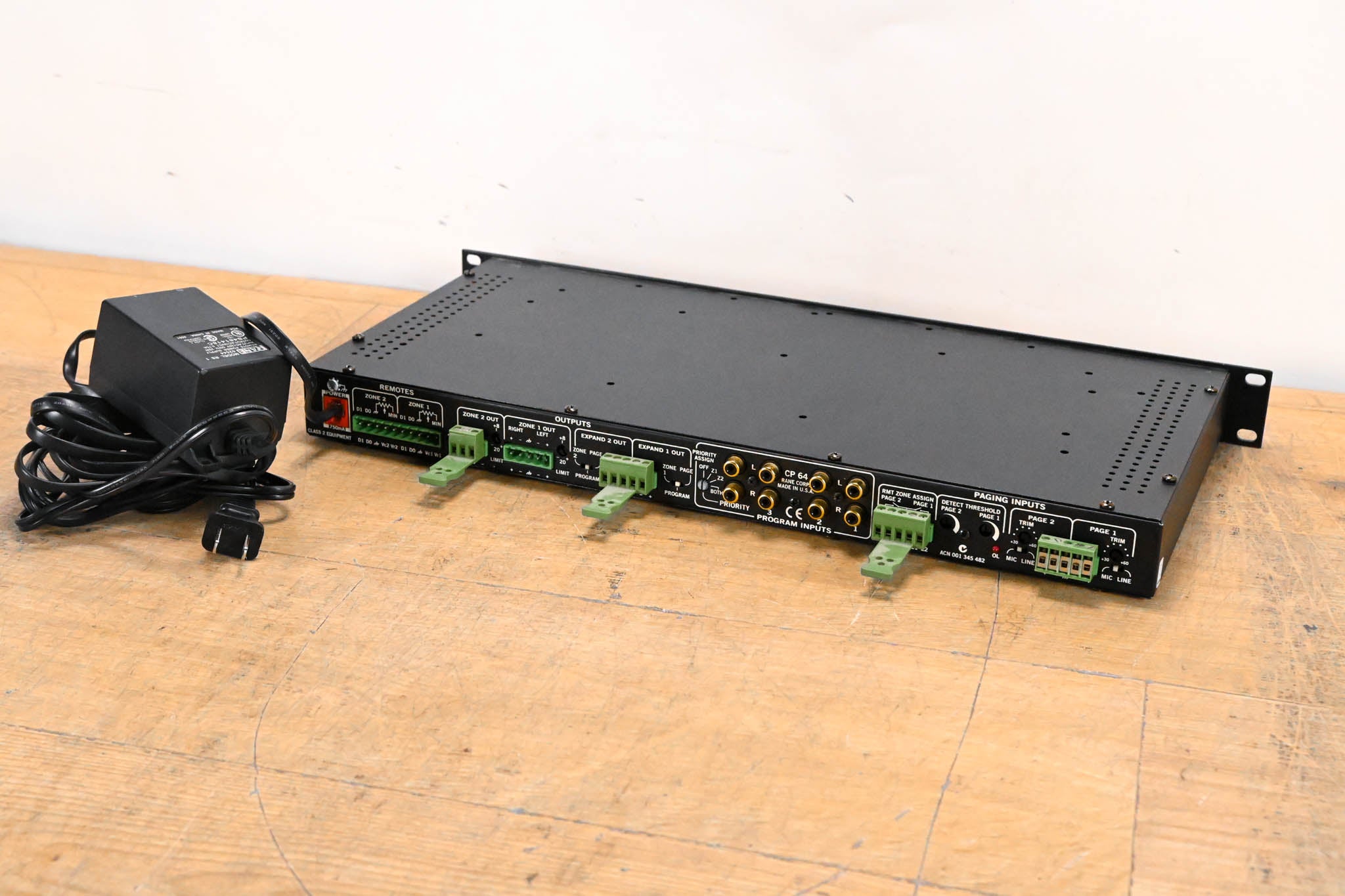 Rane CP64 Dual Zone Audio Distribution and Paging Preamp