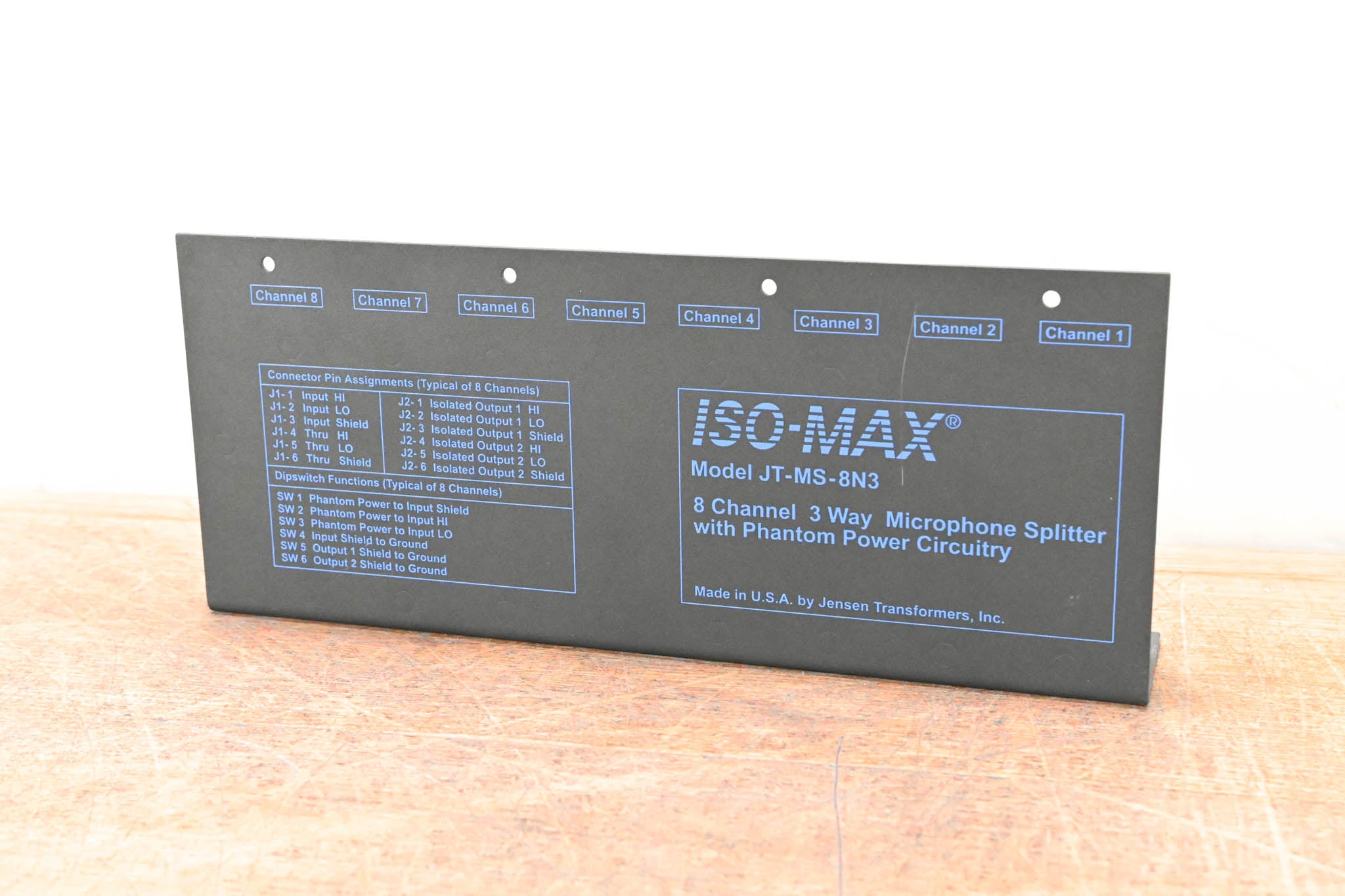 Jensen JT-MS-8N3 8-CH 3-Way Mic Splitter with Phantom Power Circuitry