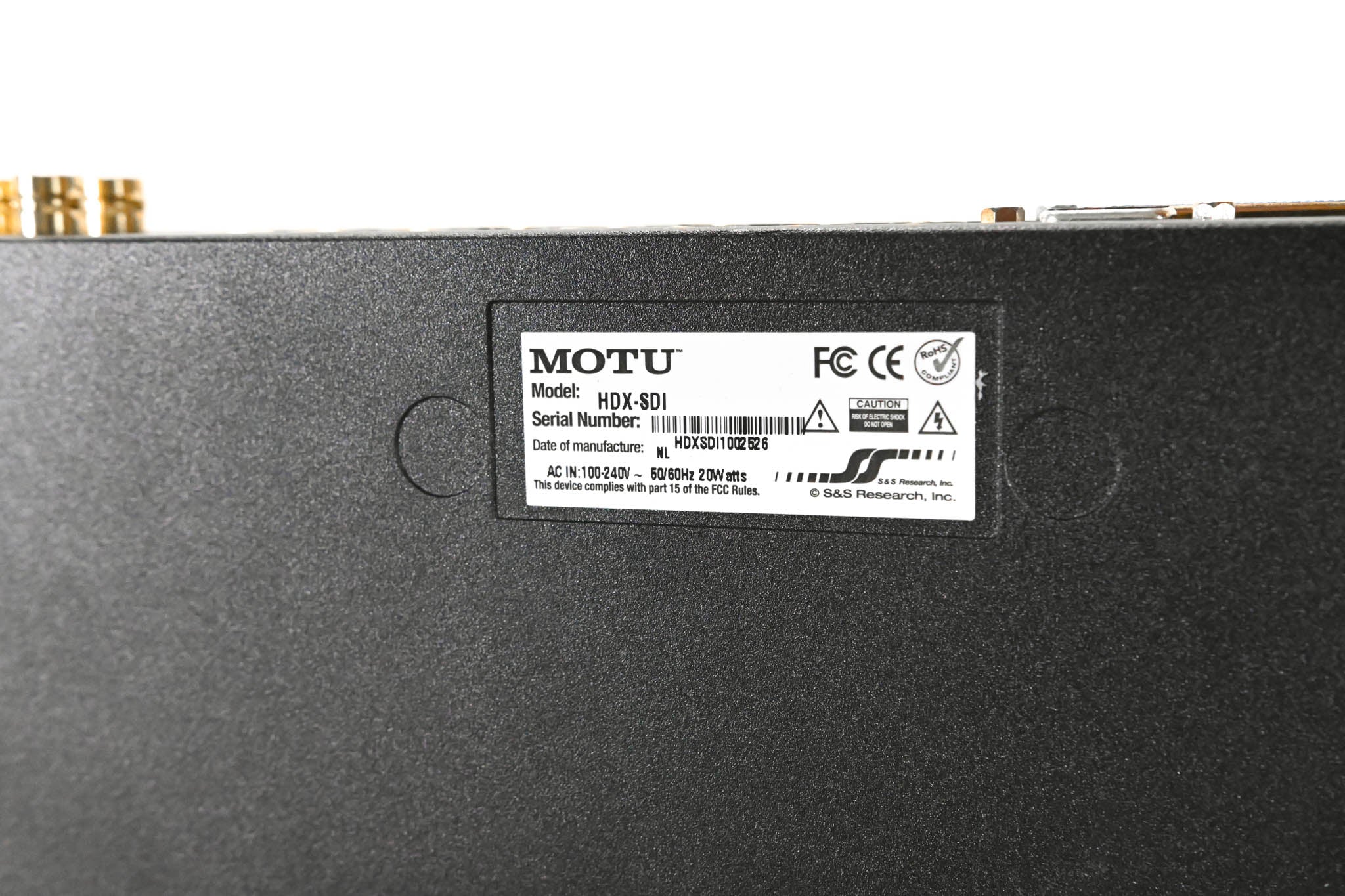 MOTU HDX-SDI PCI Express Video Interface