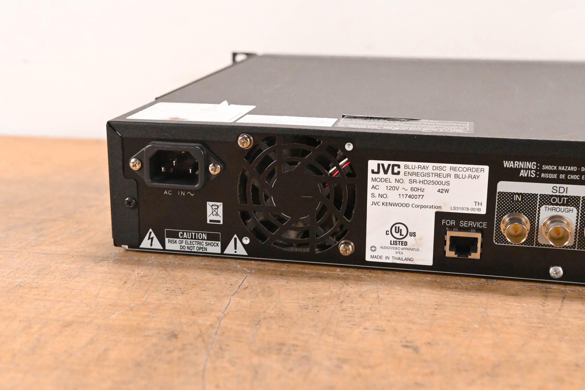 JVC SR-HD2500US Blu-Ray Disc & HDD Recorder with HD-SDI