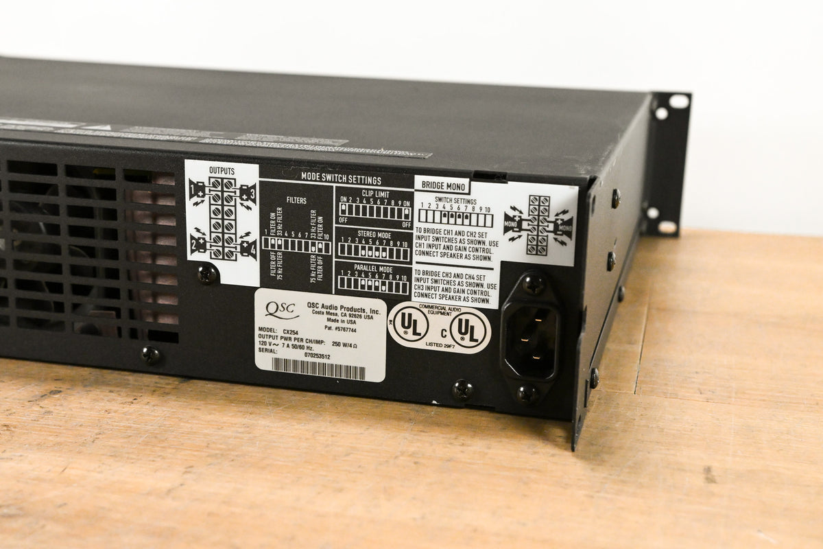 QSC CX254 4-Channel Power Amplifier