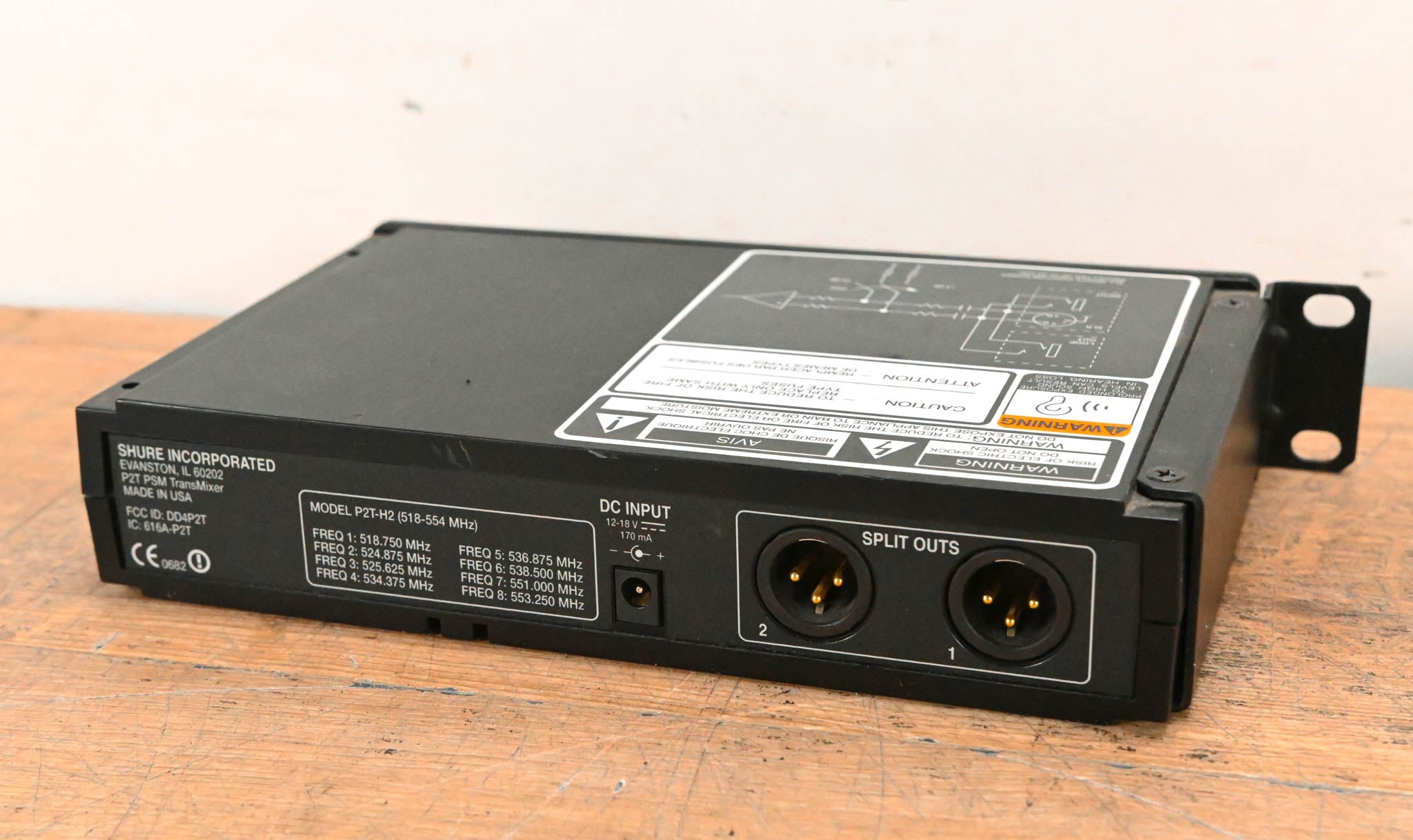 Shure P2T-H2 PSM200 IEM Wireless TransMixer - H2 Band (NO POWER SUPPLY)