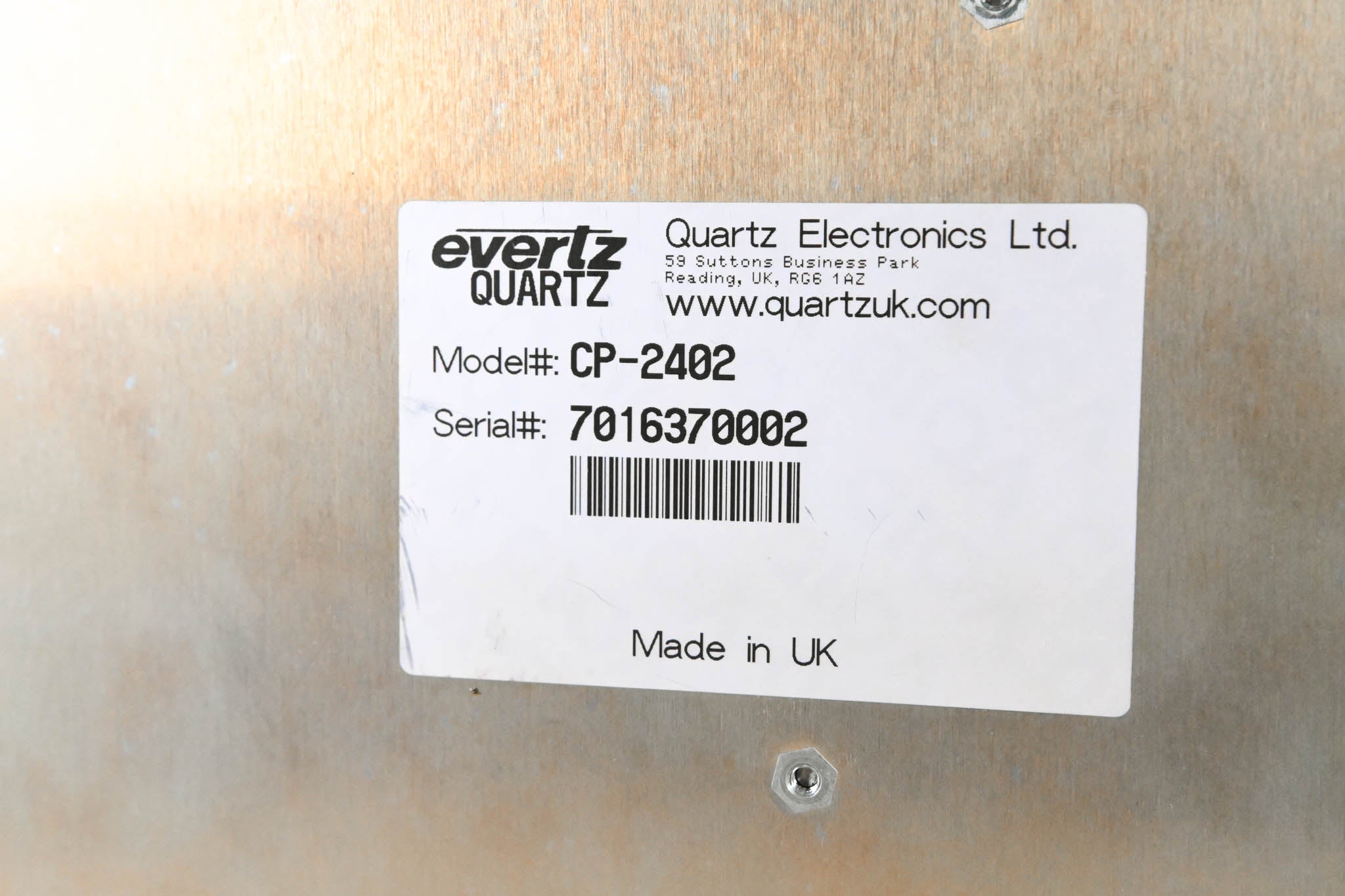 Evertz Quartz CP-2402 1RU 29-Button Remote Control Panel