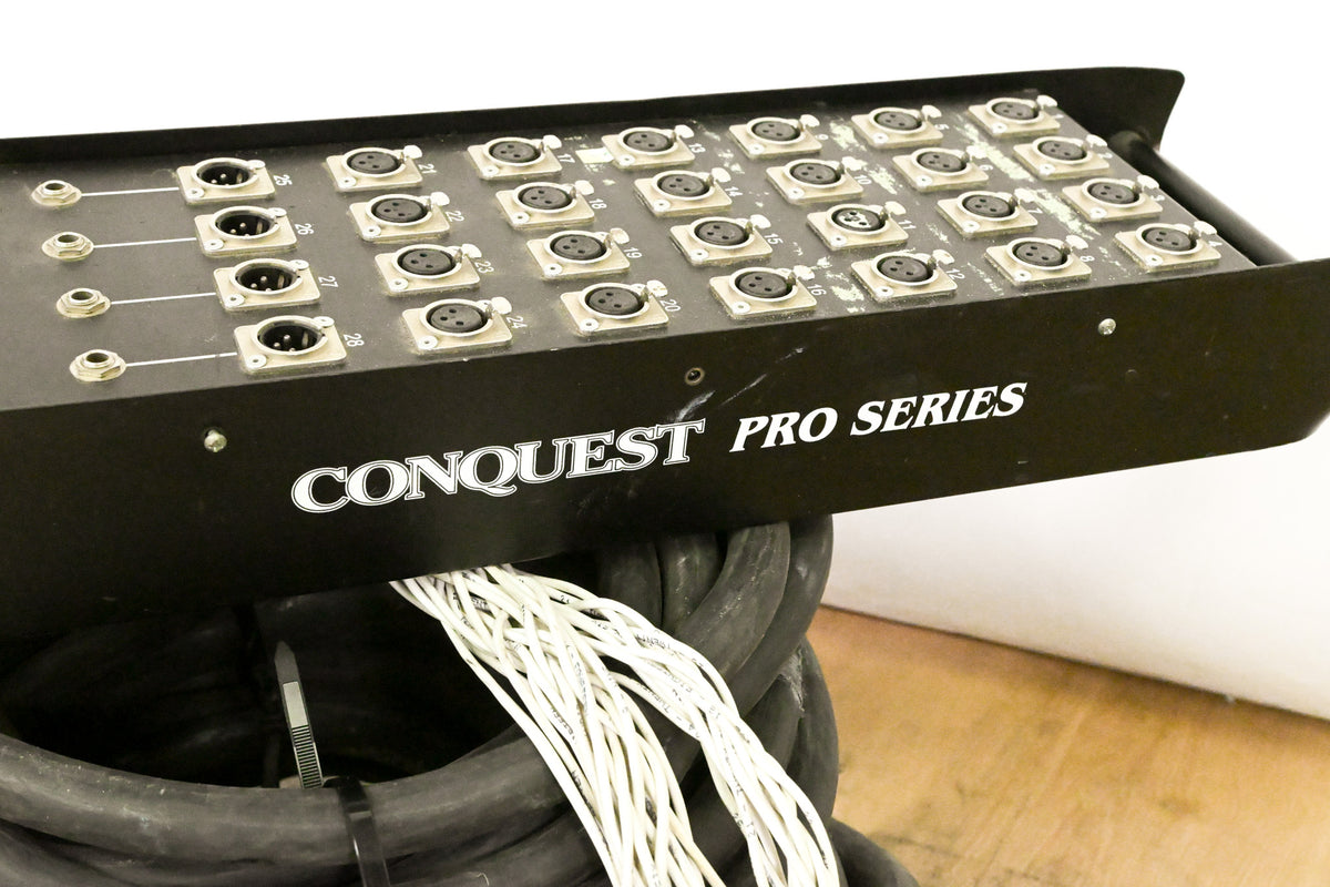 Conquest Pro Series 24x4 XLR Stage Box to Fanout Snake - 200ft