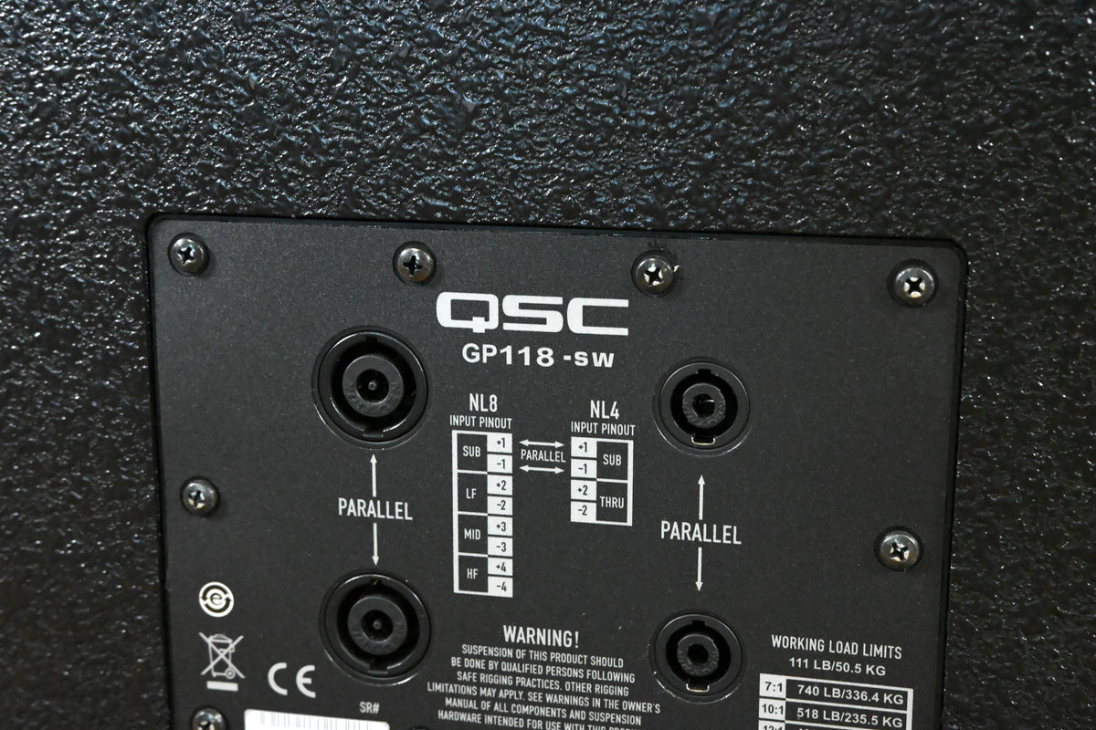 QSC GP118-SW 18" 850W Passive Subwoofer