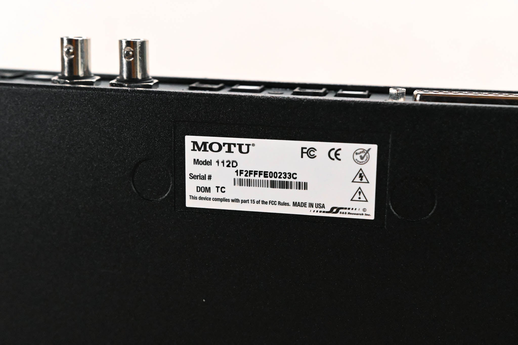 MOTU 112D 112x112 Thunderbolt / USB 2.0 Audio Interface