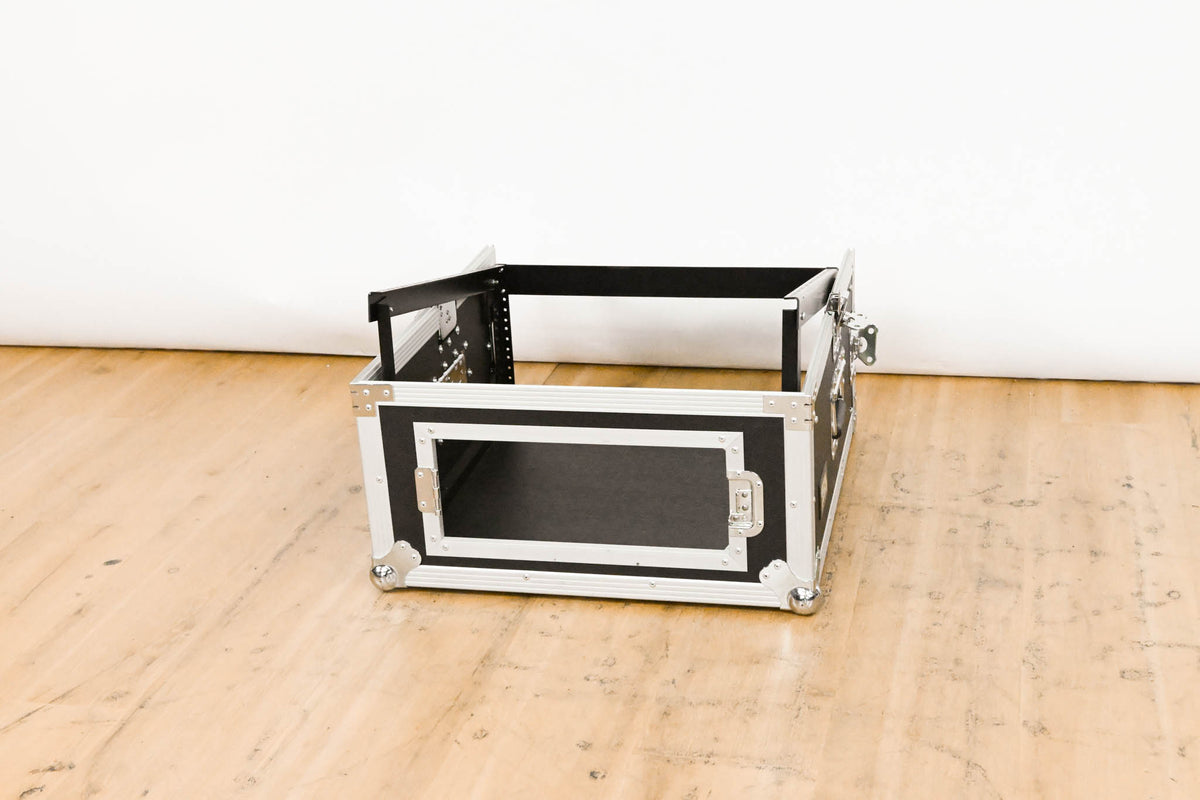 Seismic Audio 4 Space Rack Case with Slant Mixer Top