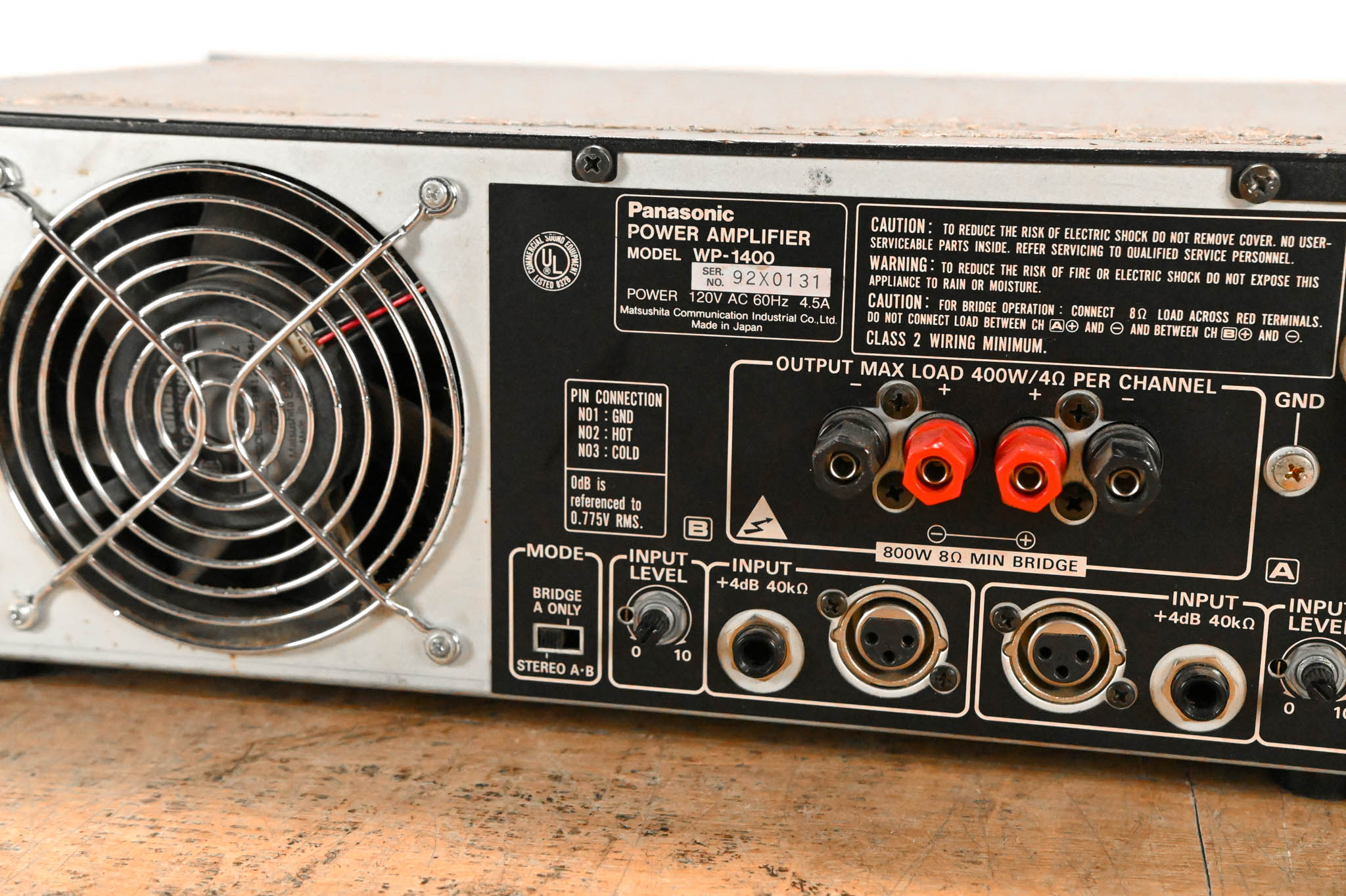 RAMSA パナソニック 2個セットWP-1400A WP-1100 Ramsa WP-1400 2-Channel Power Amplifier CG01PUG