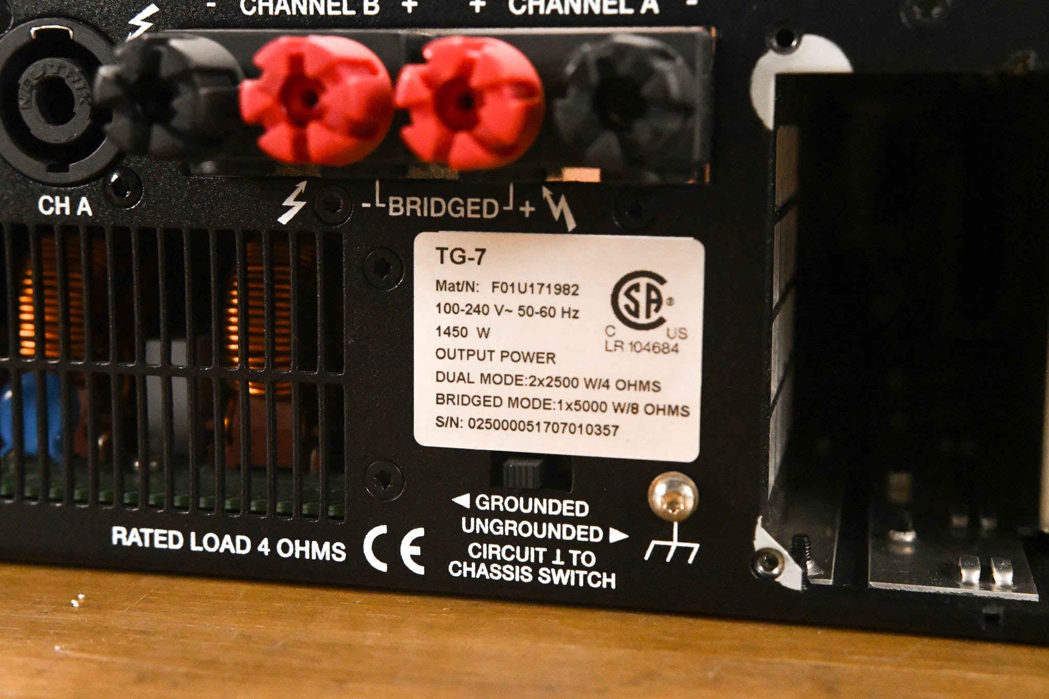 Electro-Voice (EV) TG-7 Tour-Grade Stereo Power Amplifier