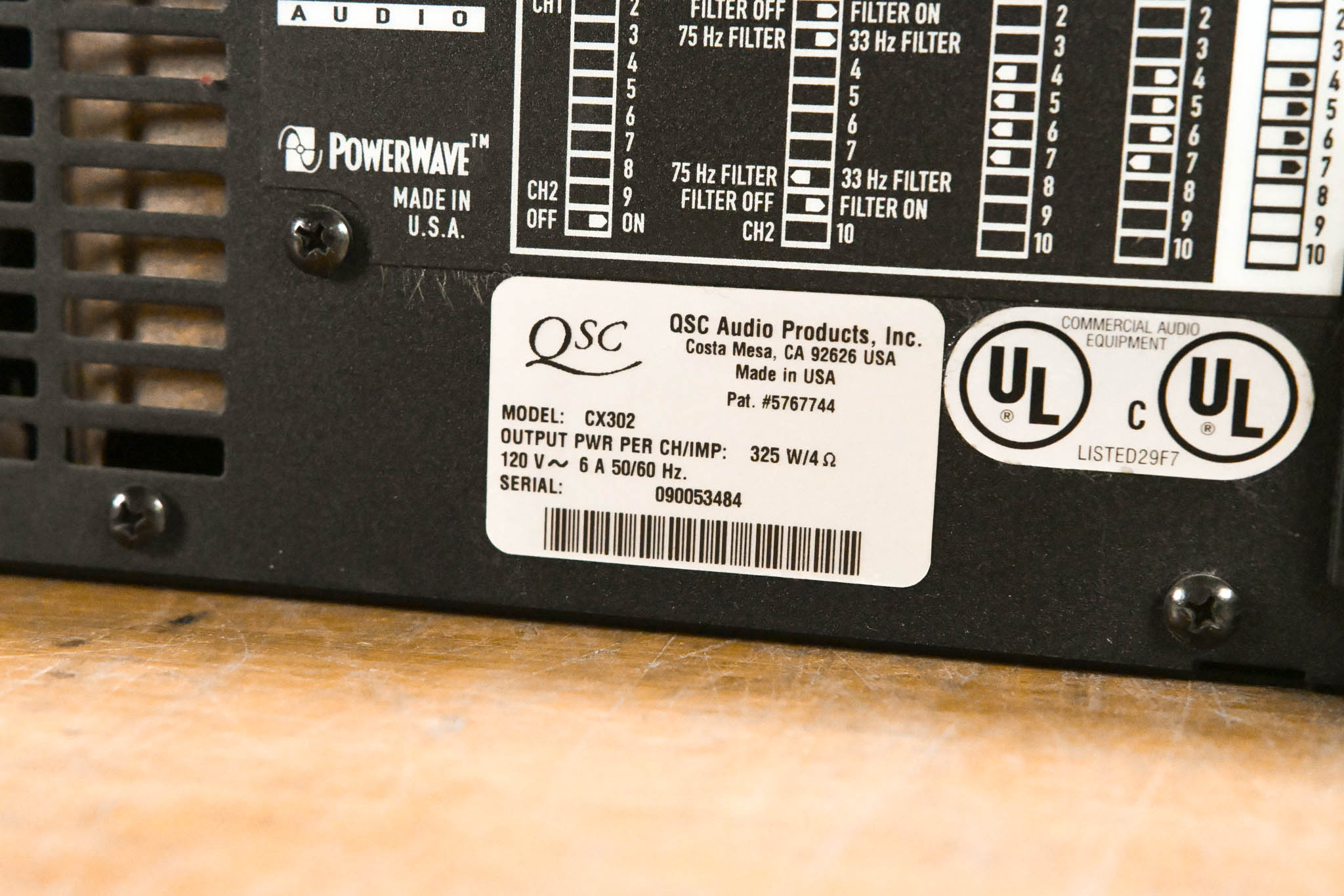 QSC CX302 2-Channel Power Amplifier