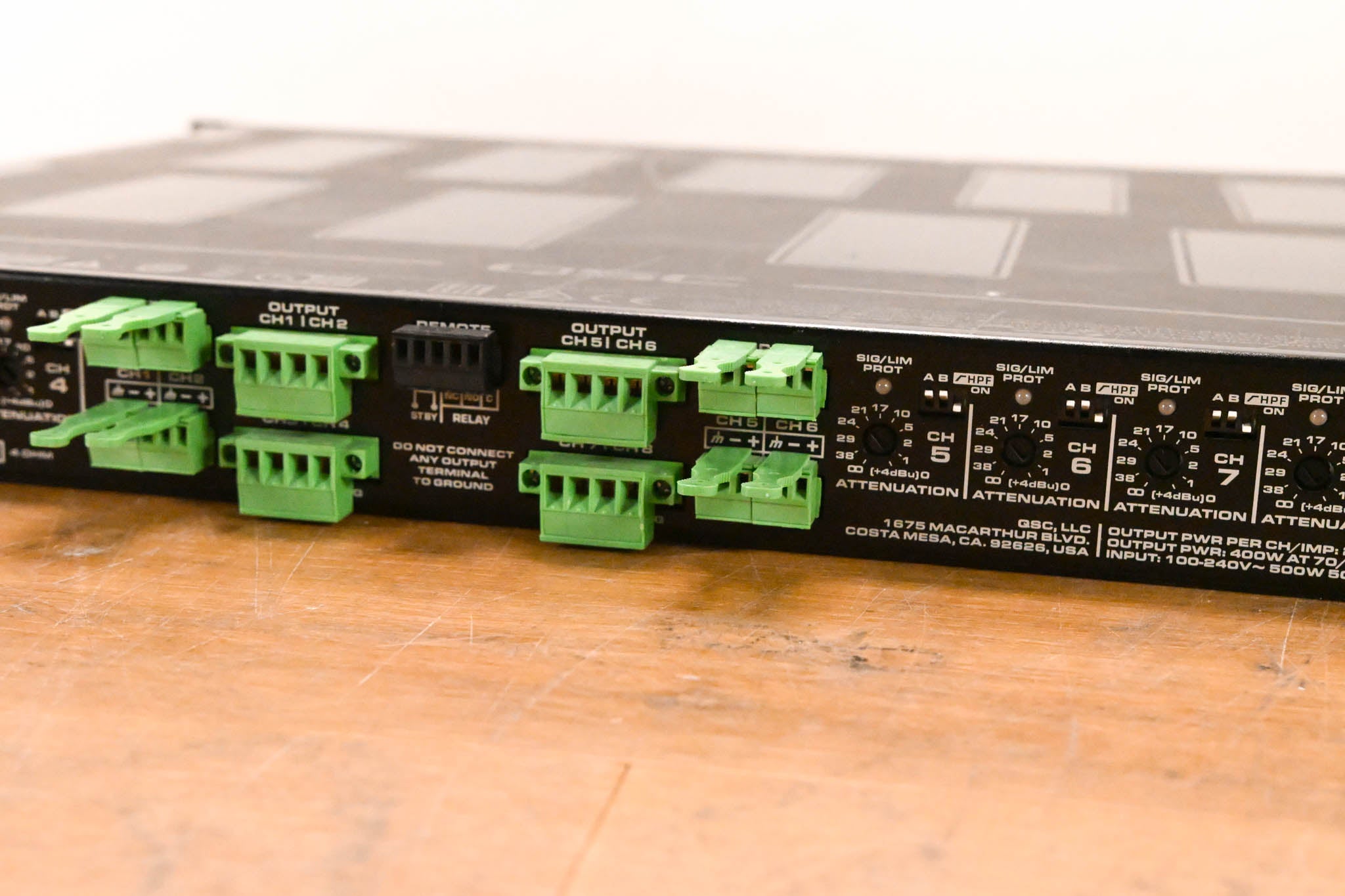 QSC MP-A80V 1600W 8-Channel 70V Power Amplifier
