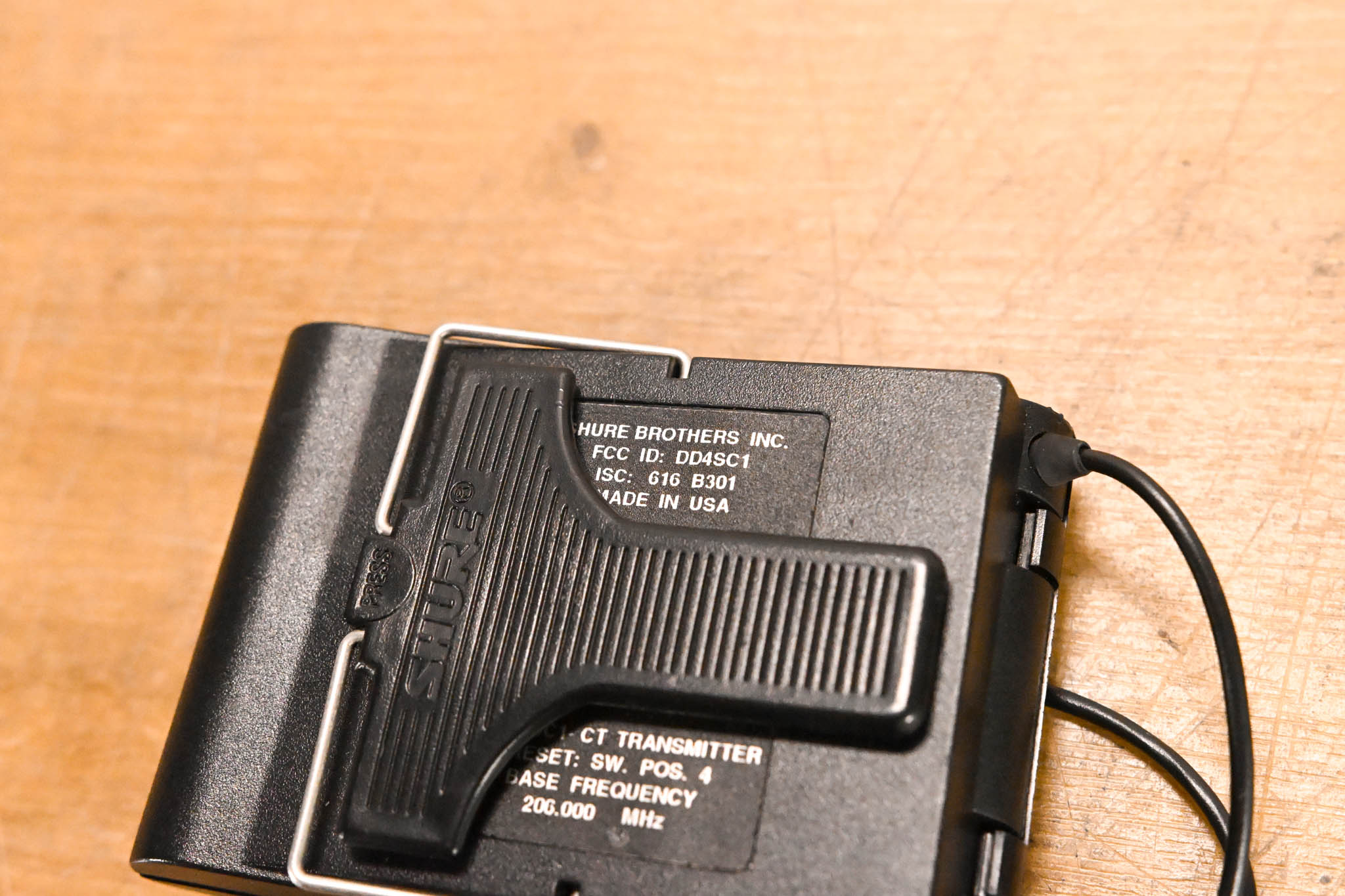 Shure SC1-CT Belt Pack Transmitter - 206 MHz
