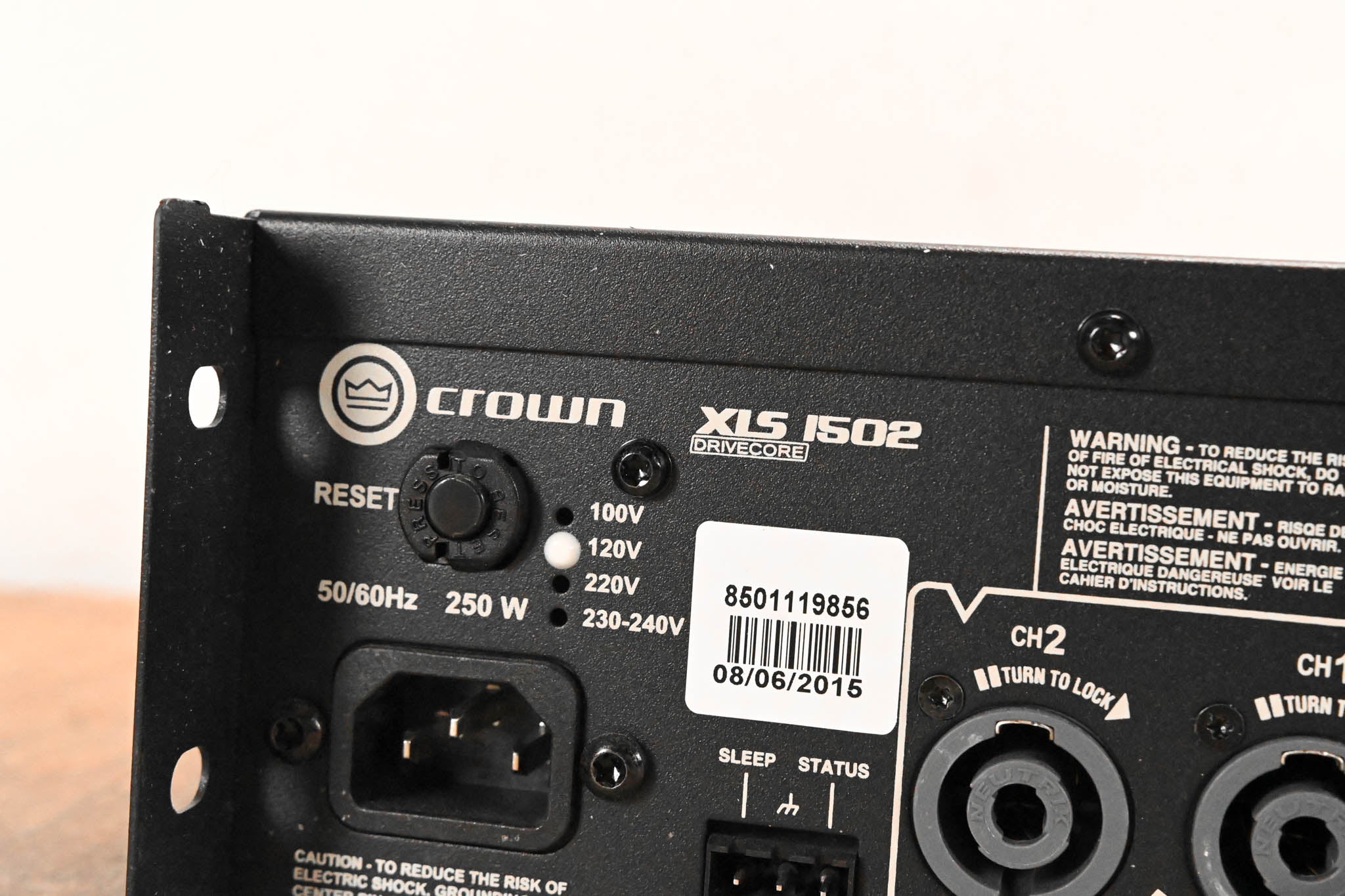 Crown XLS 1502 DriveCore Two-Channel Power Amplifier