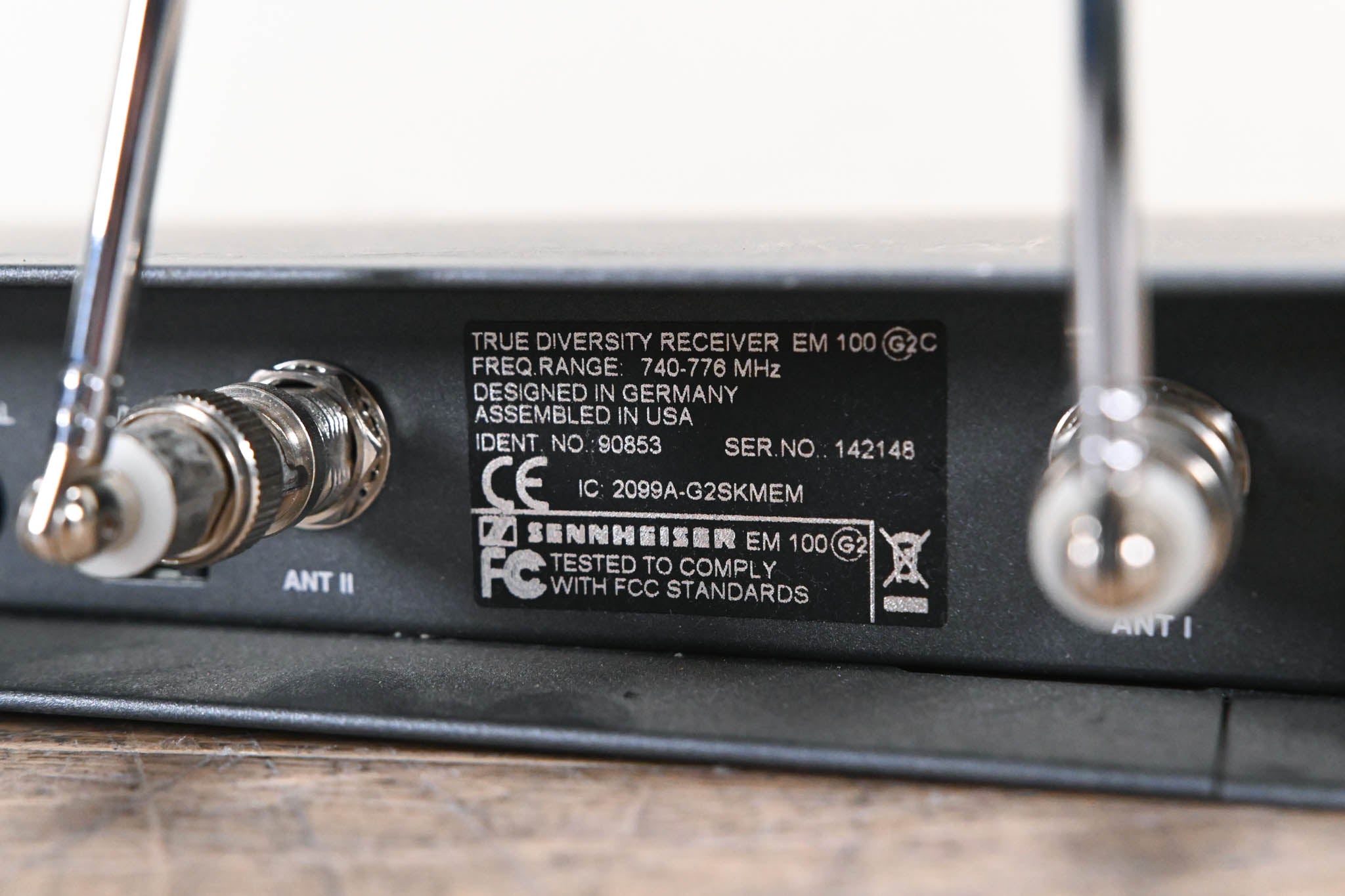 Sennheiser EM 100 G2 Wireless Receiver 740-776 MHz (NO POWER SUPPLY)