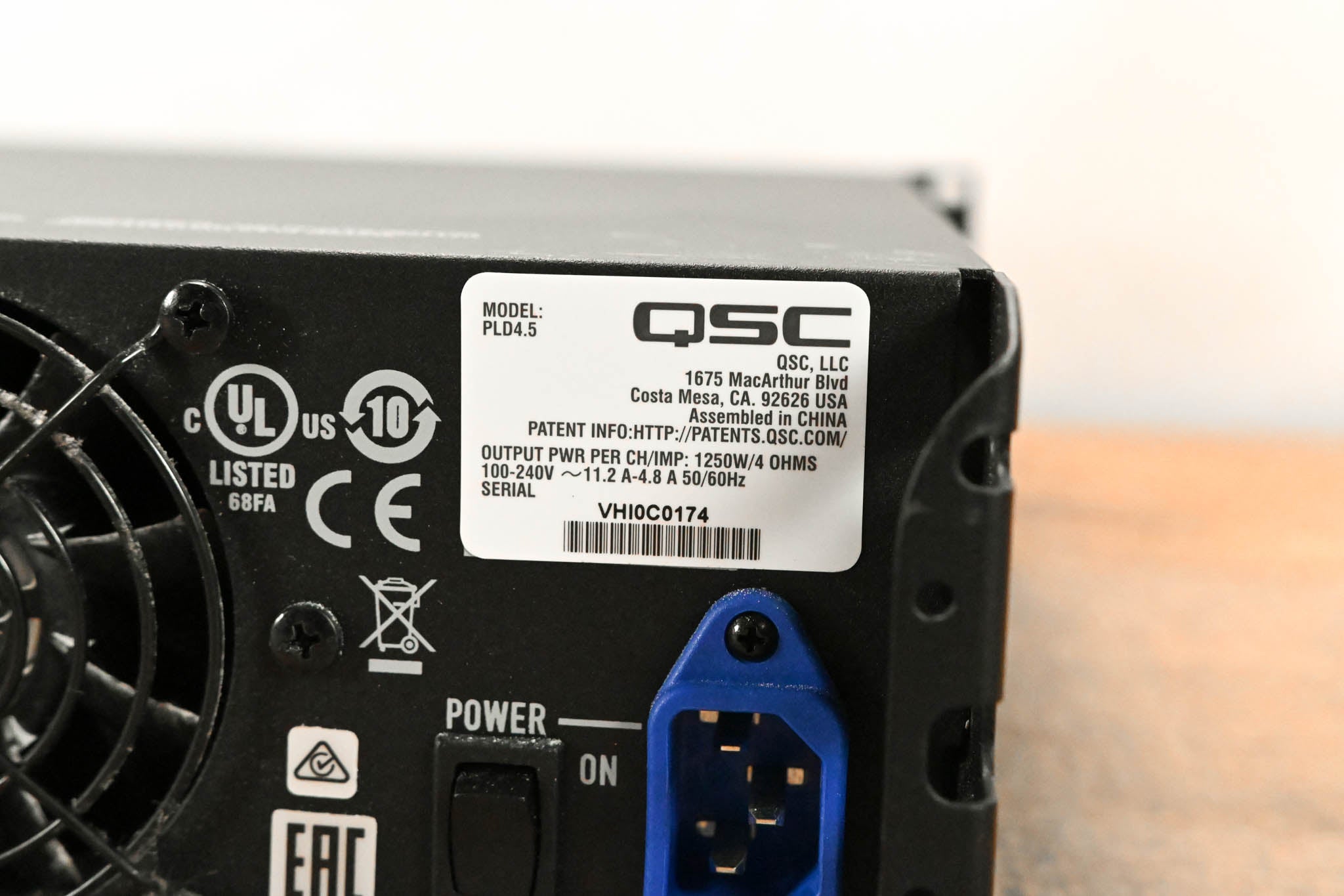 QSC PLD4.5 Four-Channel Power Amplifier with DSP