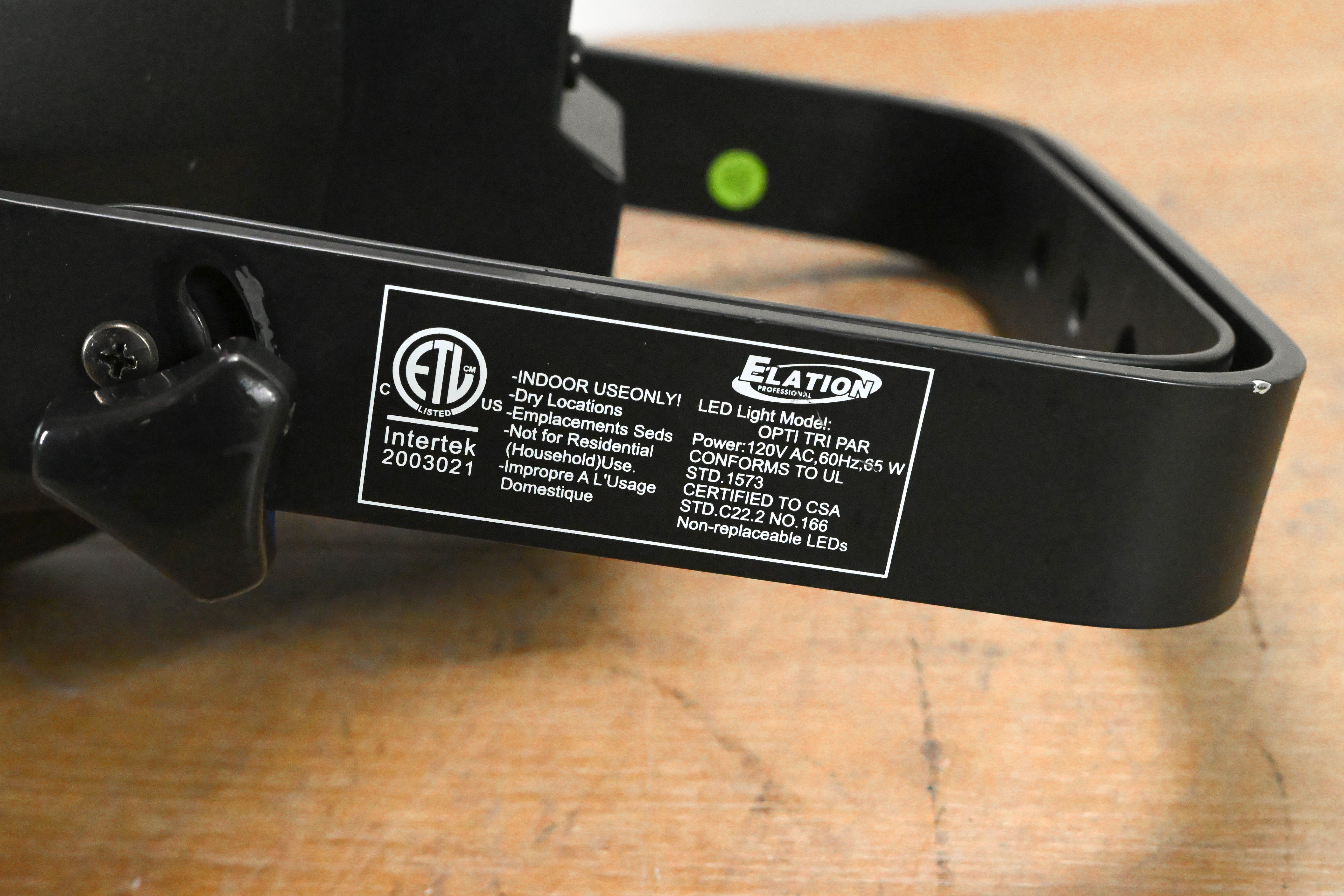 Elation OPTI TRI PAR 18 x 3W Tri Color LED Par