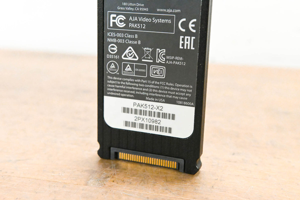 AJA PAK512 SSD Module for Ki Pro Systems