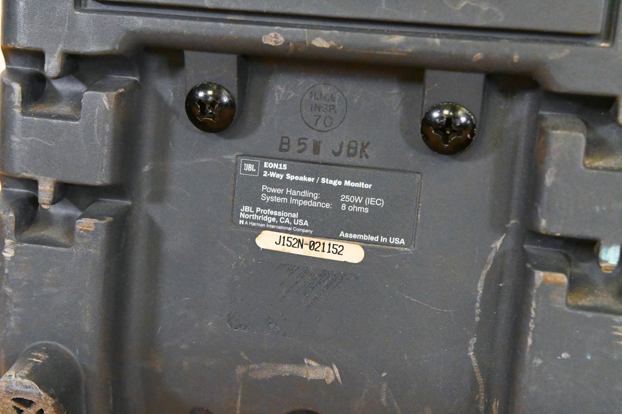 JBL EON15 15″ 2-Way Passive Loudspeaker/Stage Monitor (PAIR)