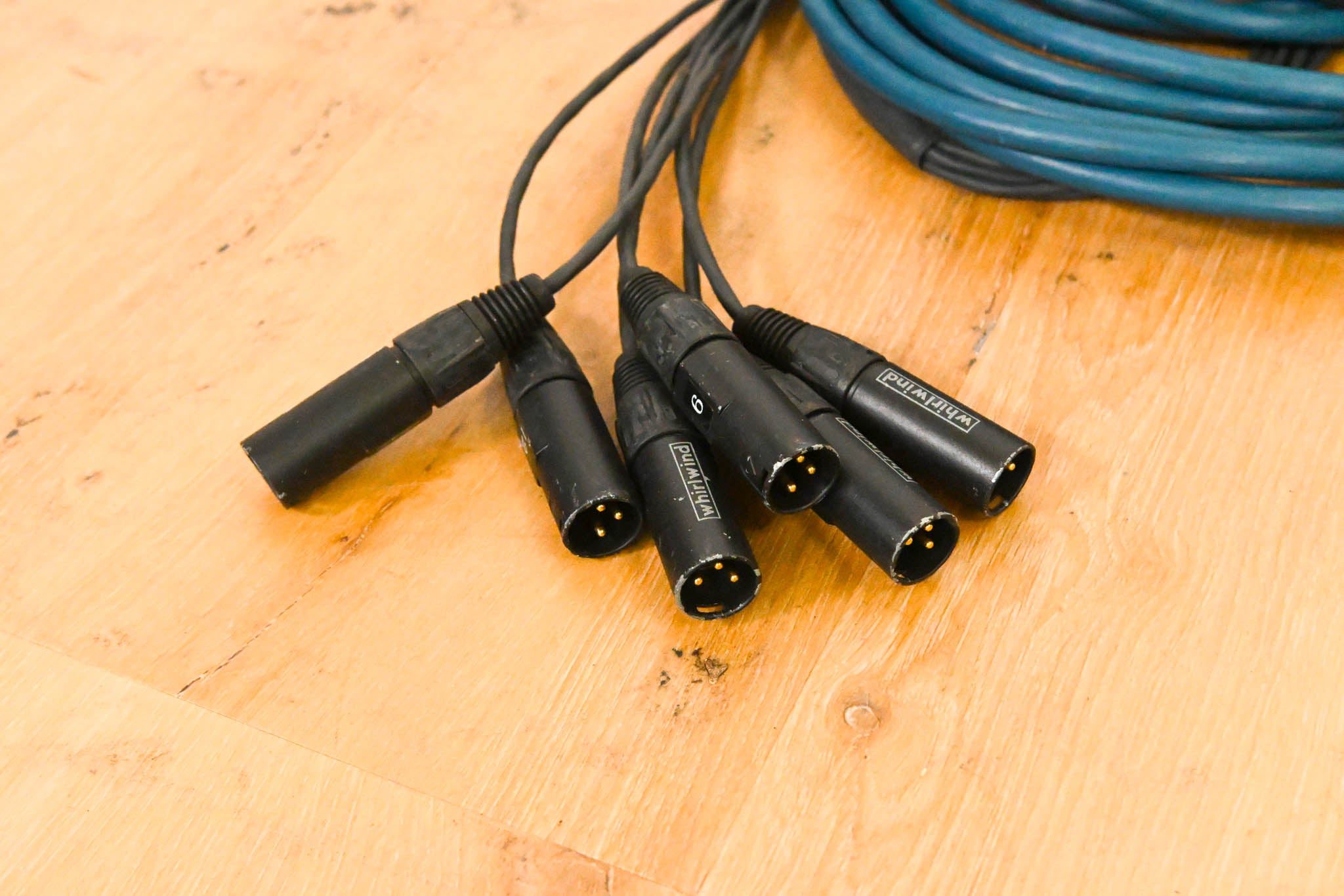 Whirlwind MS-6-M-NR-025 Mini 6 6-Channel Low-Profile Drop Snake - 25 ft