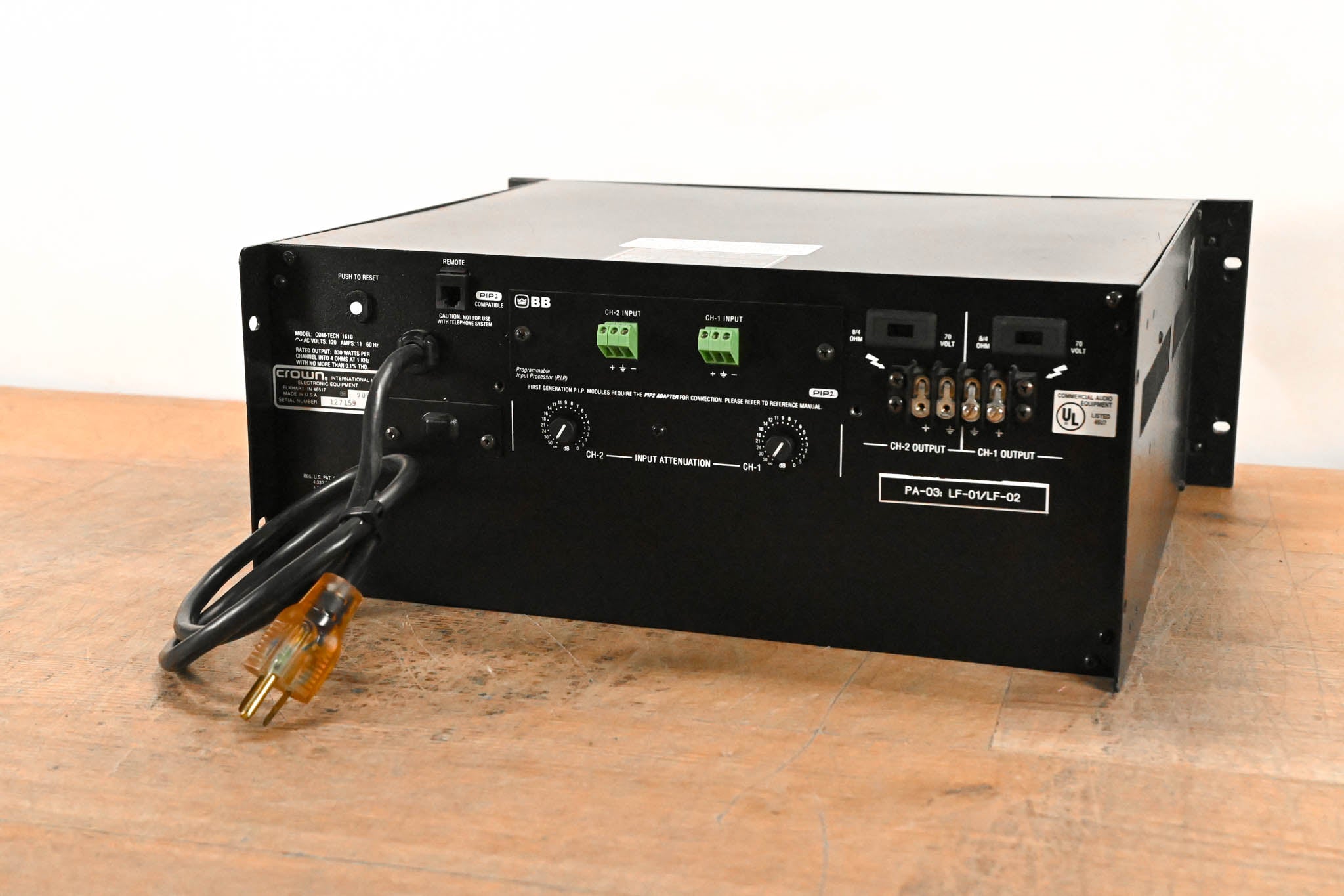 Crown Com-Tech 1610 2-Channel Power Amplifier