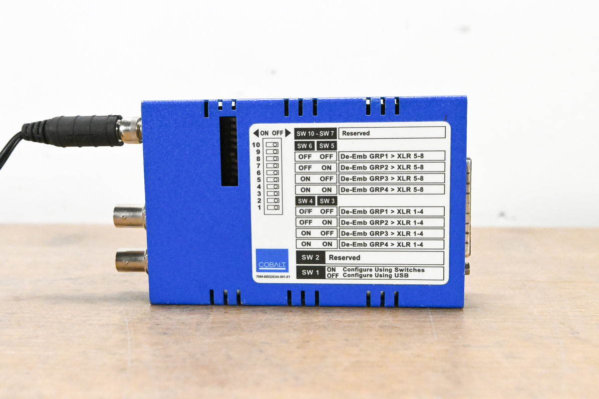Cobalt Blue Box BBG-DE-AA 3G/HD/SD-SDI Analog Audio De-Embedder