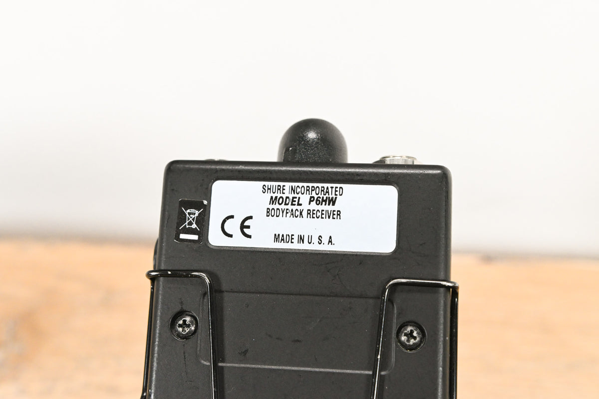 Shure P6HW Wired Bodypack Receiver