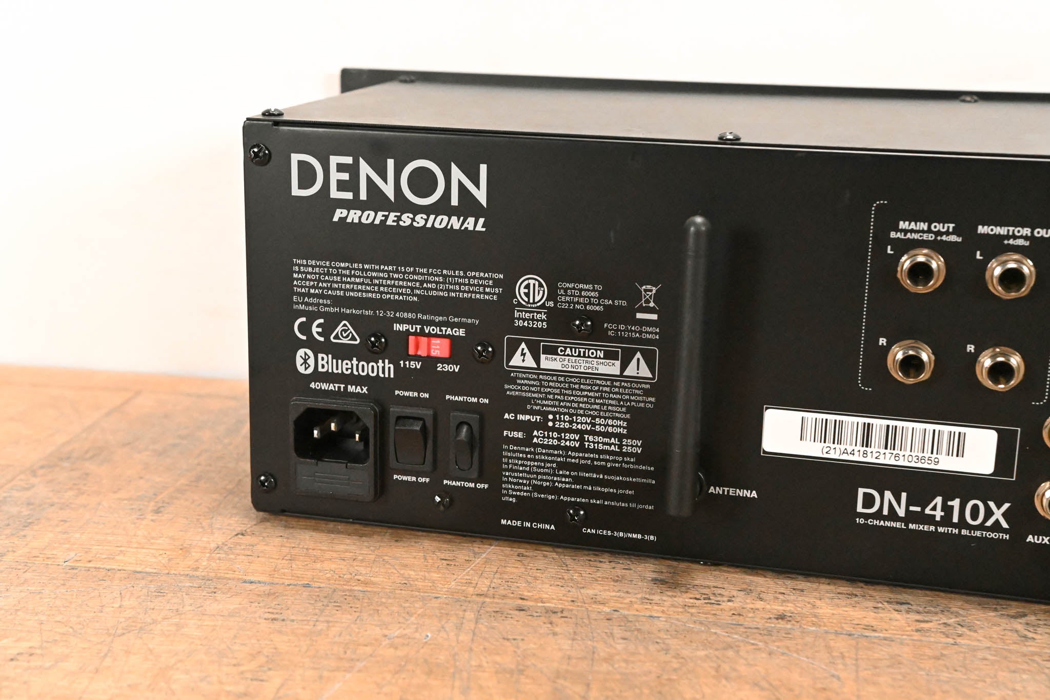 Denon DN-410X 10-Channel Rackmount Mixer with Bluetooth