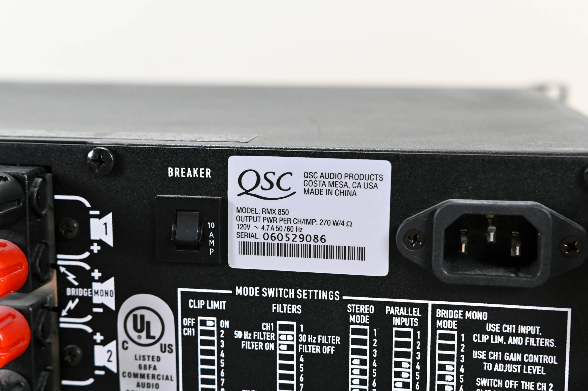 QSC RMX850 2-Channel Power Amplifier