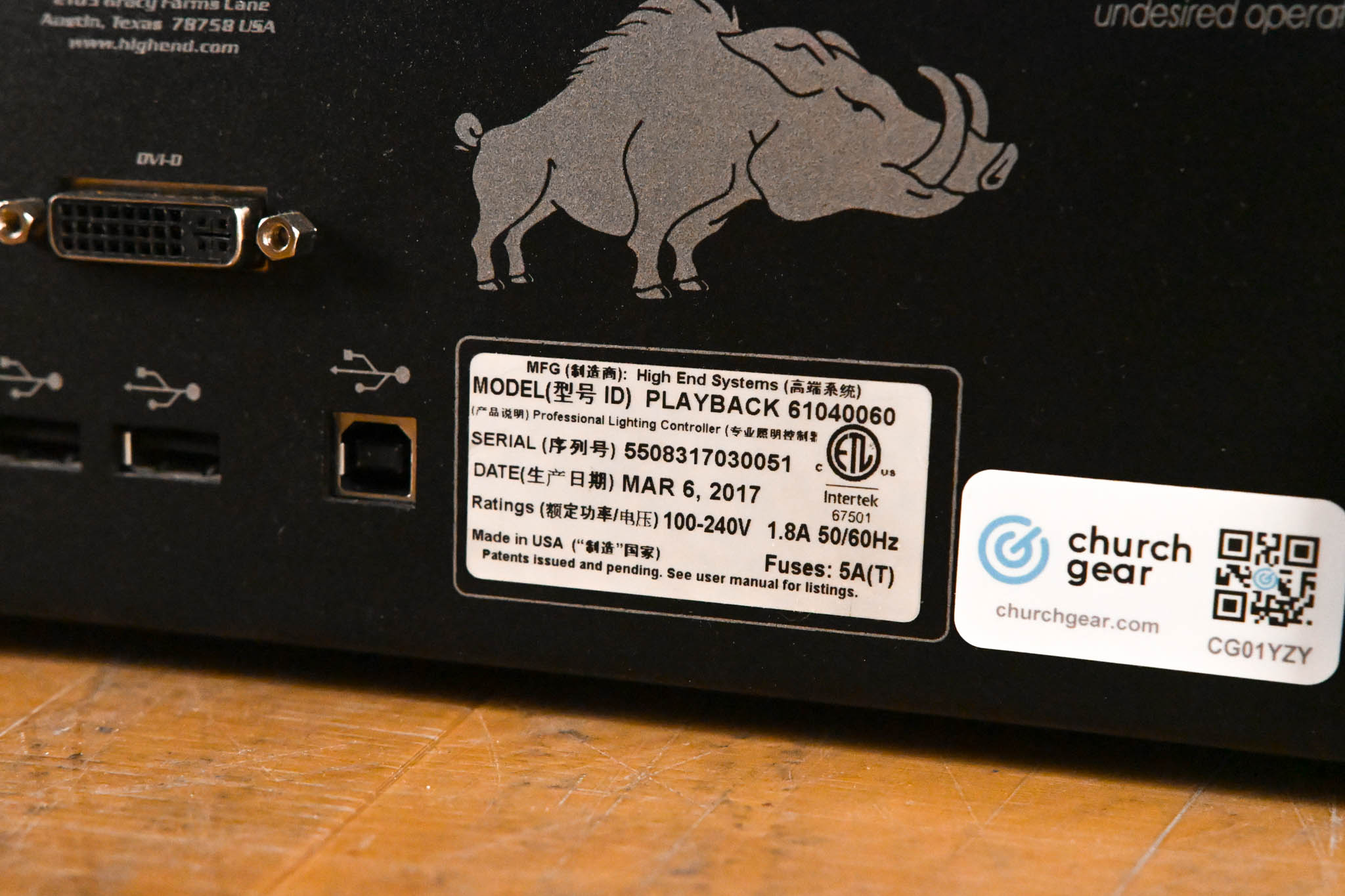 High End Systems Playback Wing 4 for Hog 4, Full Boar 4, and Road Hog 4