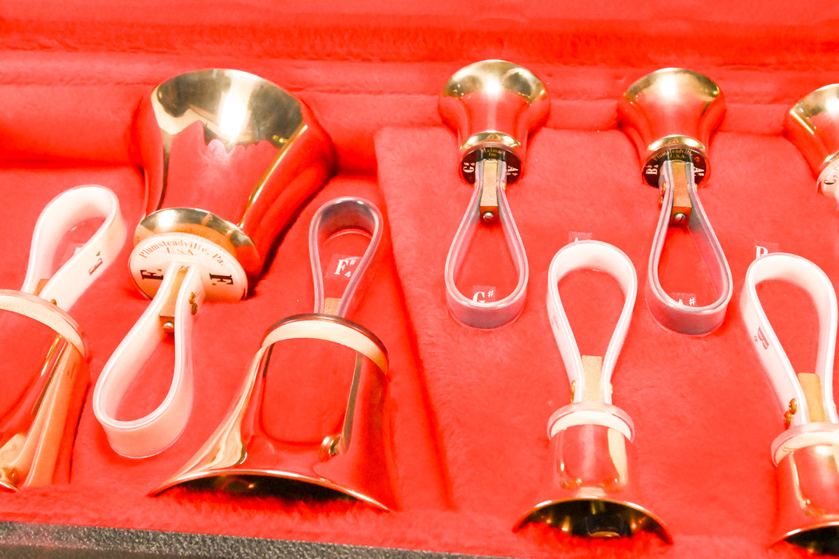 Malmark Three Octave Handbell Set (C4-C7) - 37 Bells w/ 4 Cases