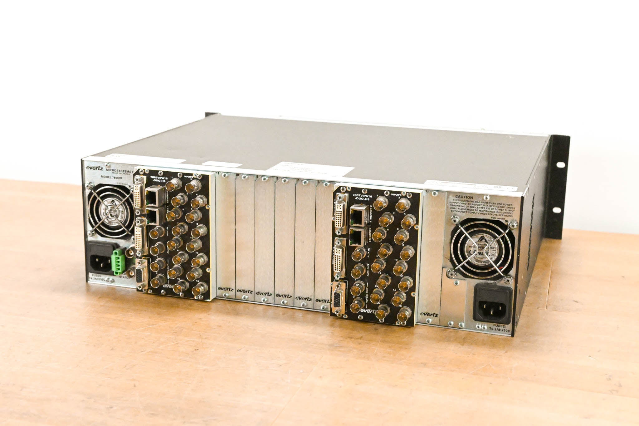 Evertz 7800FR 3RU Rackmount MultiFrame with Cards