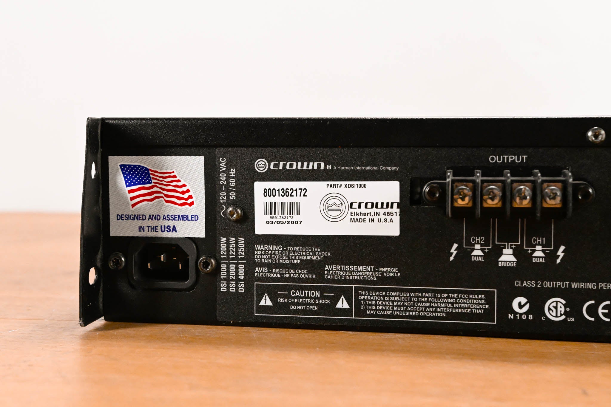 Crown DSi 1000 Two-Channel, 475W @ 4 Ohms Power Amplifier