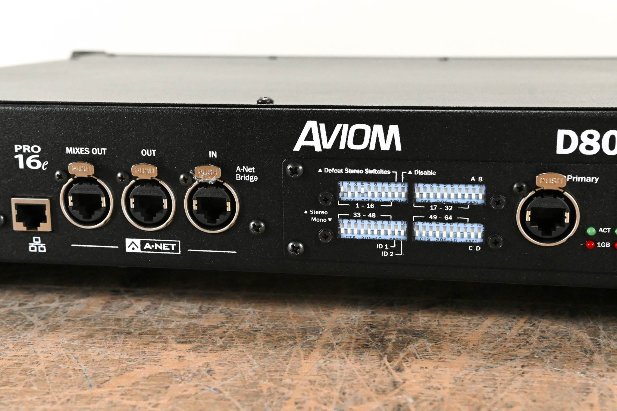 Aviom D800-Dante A-Net Distributor with Dante Connectivity