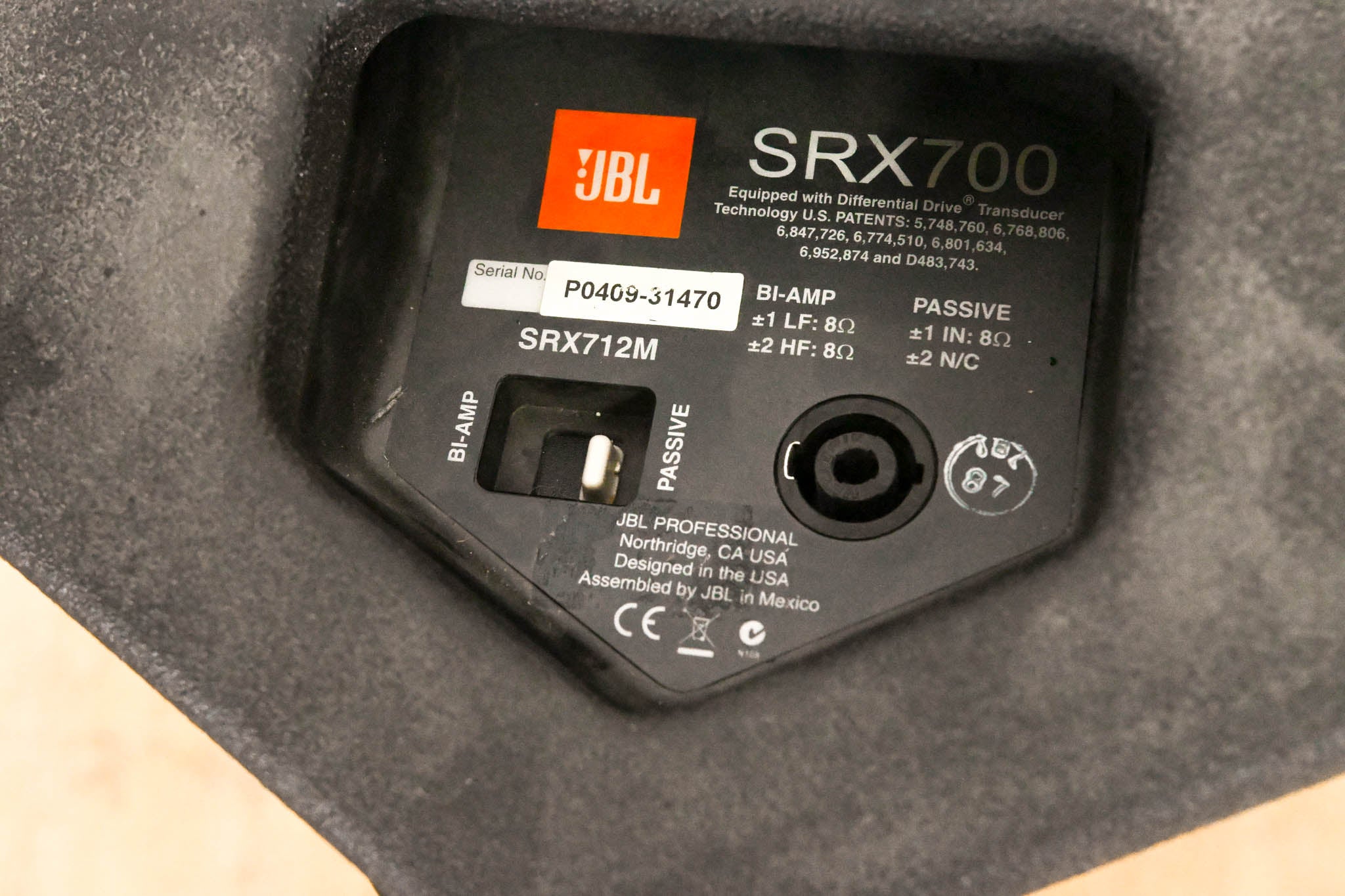 JBL SRX712M 12" High-Power Two-Way Passive Stage Monitor