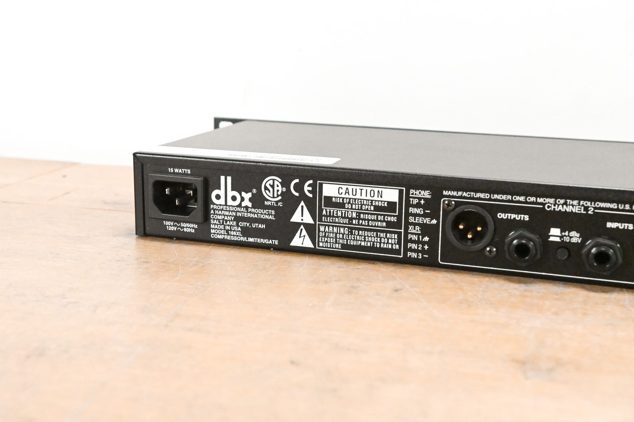 dbx 166XL 2-Channel Compressor/Limiter/Gate