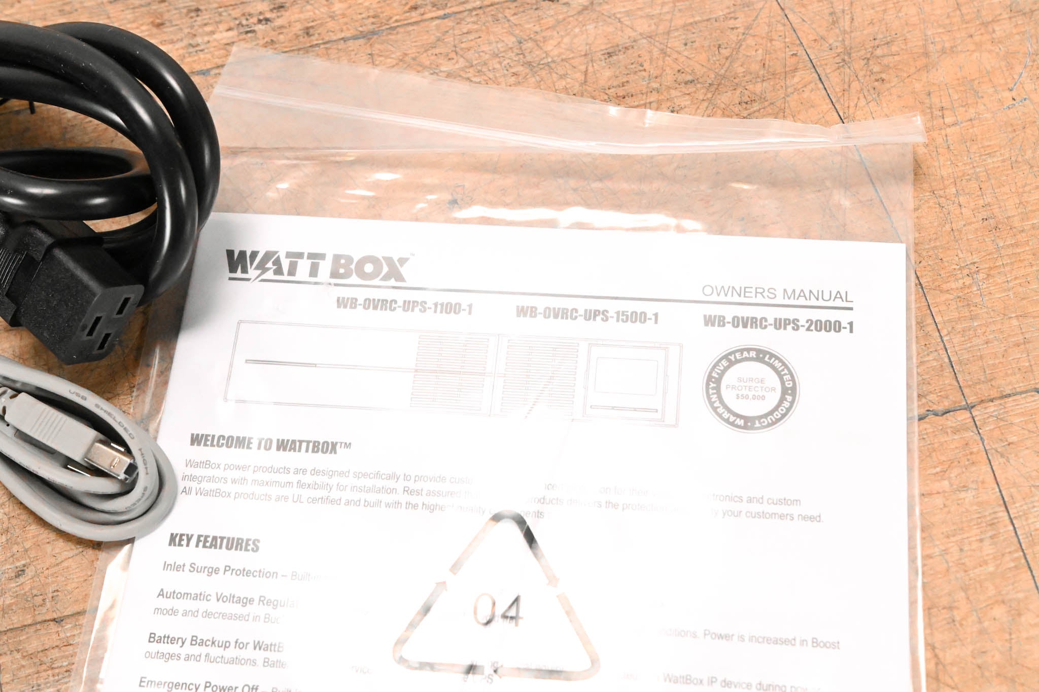 WattBox WB-OVRC-2000-1 2000VA UPS Battery Pack for IP Power Conditioner