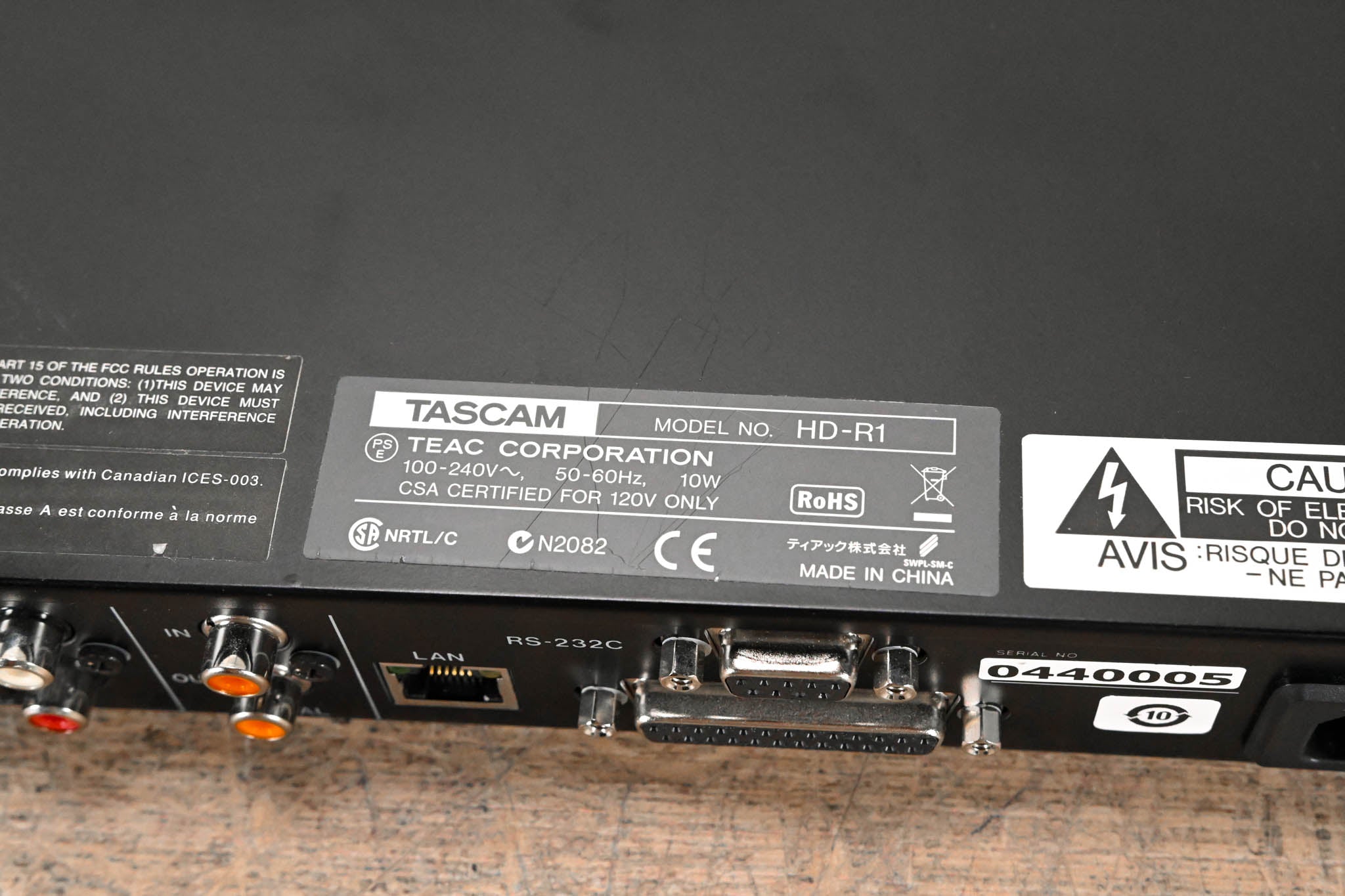 TASCAM HD-R1 2-Channel Solid State Audio Recorder