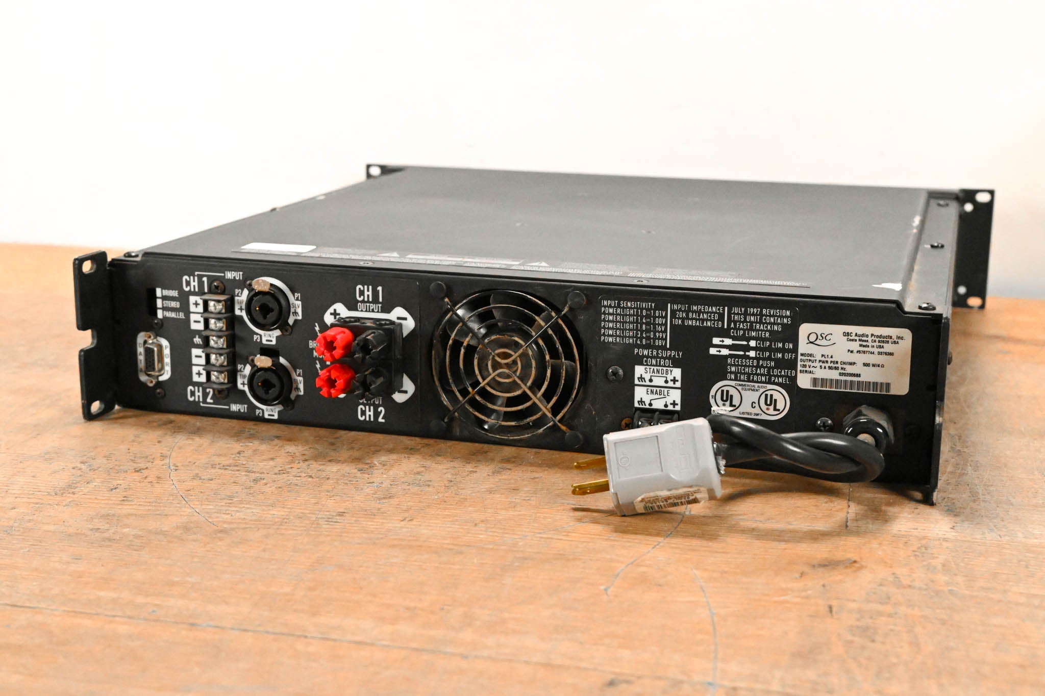 QSC PowerLight 1.4 2-Channel Power Amplifier