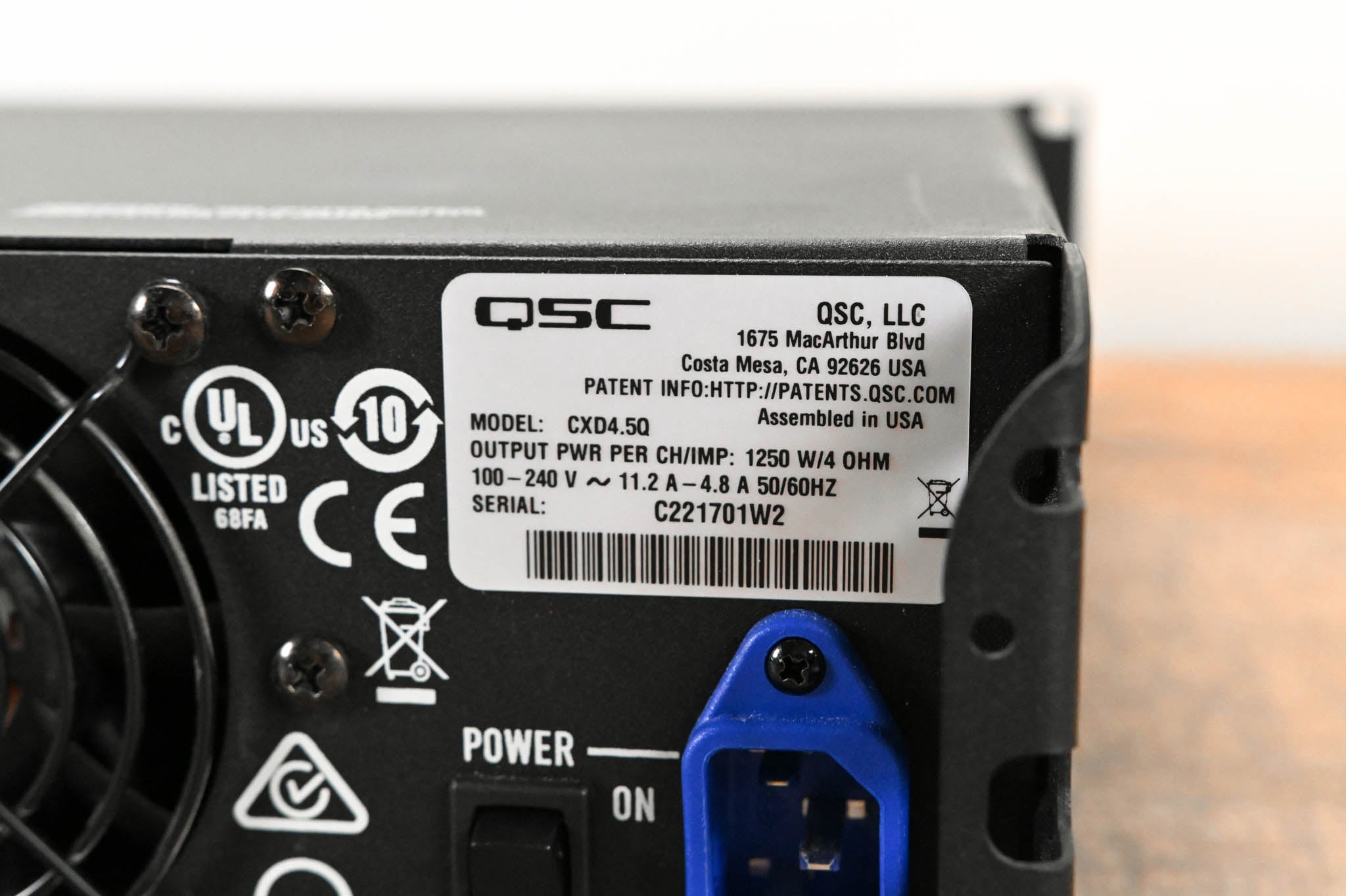 QSC CXD4.5 4-Channel Installation Power Amplifier with DSP