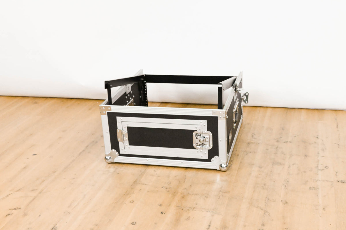 Seismic Audio 4 Space Rack Case with Slant Mixer Top